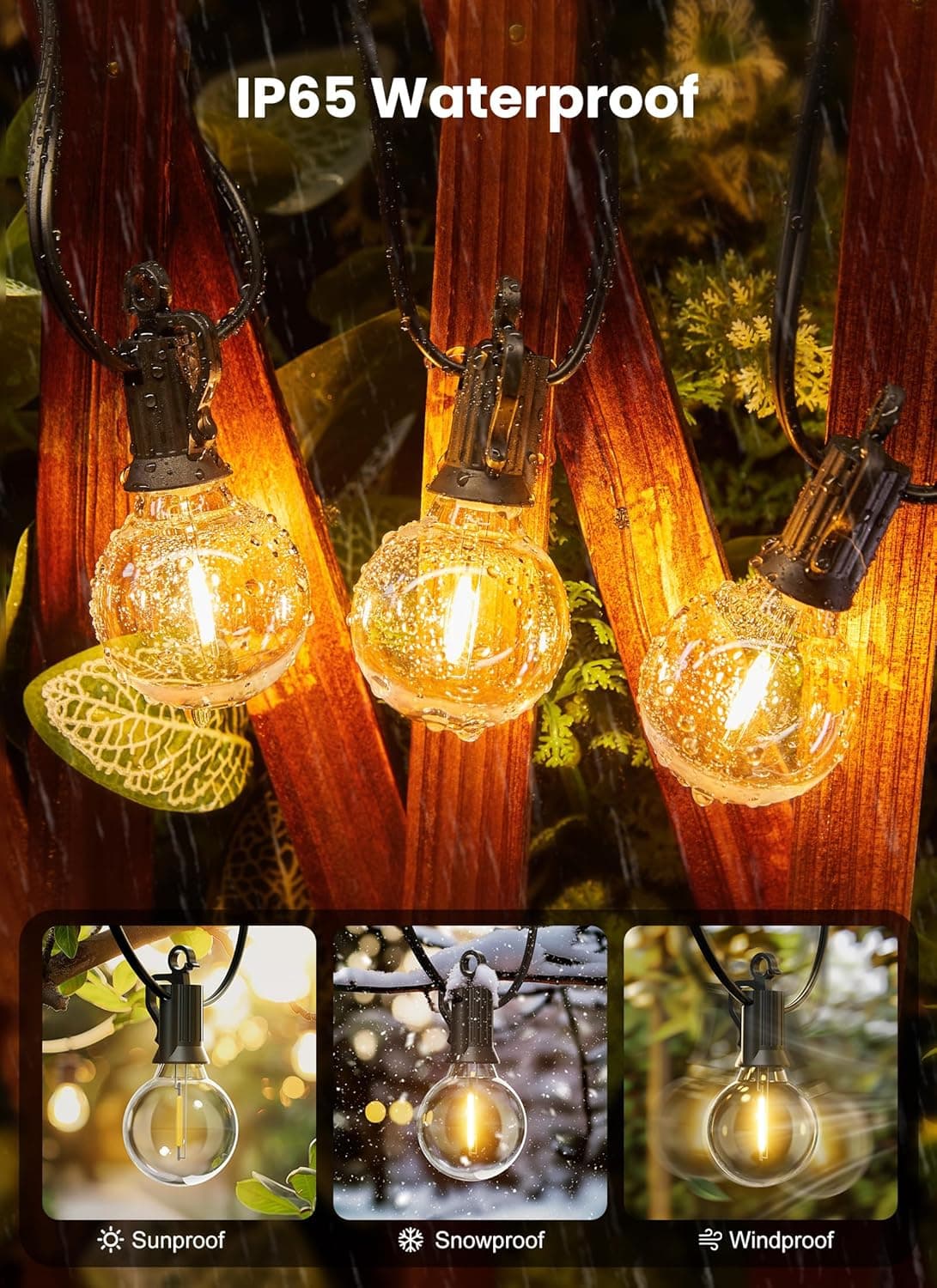 Brightown Outdoor String Lights 50FT G40 Globe thumbnail 3