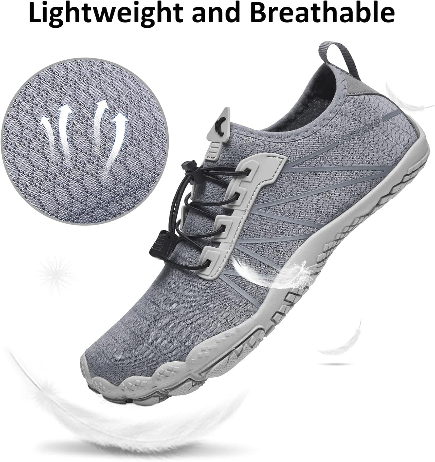 HIITAVE Men's Quick Dry Water Shoes Barefoot Aqua thumbnail 2