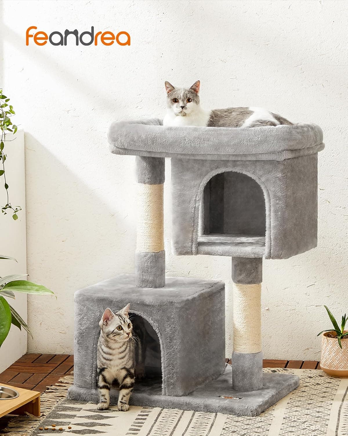 FEANDREA 33.1-Inch Cat Tower for Large Cats thumbnail 2