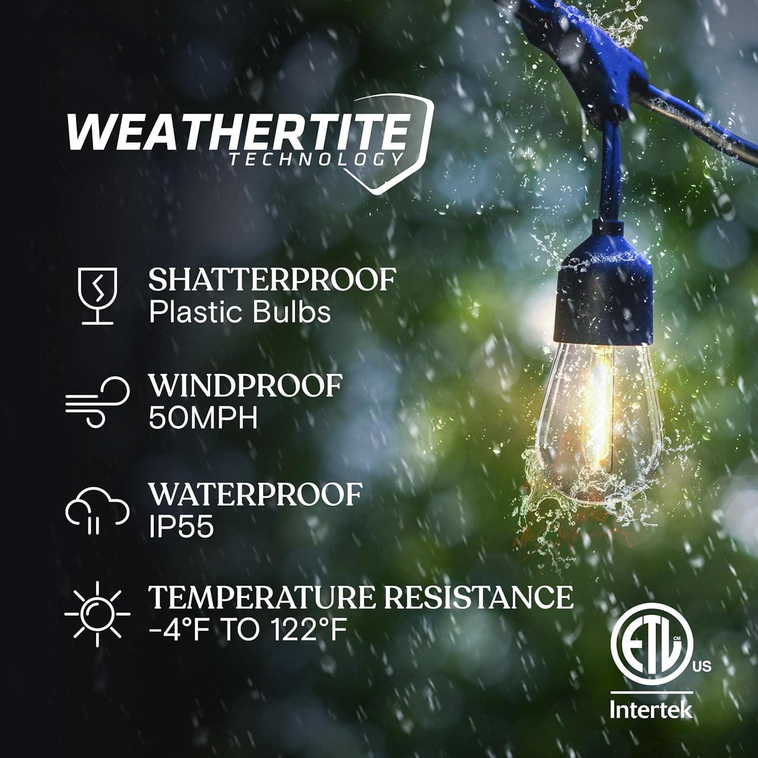 Brightech Ambience Pro Solar Powered Outdoor String Lights 27ft thumbnail 2