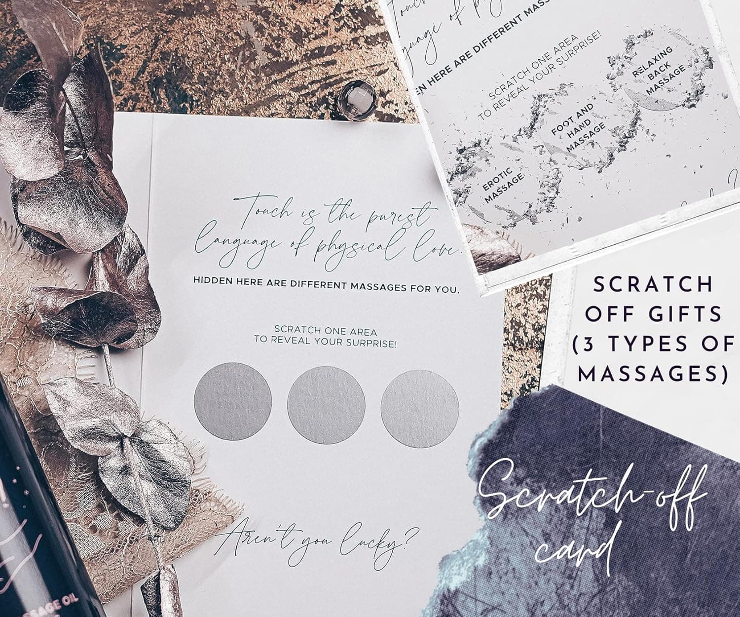 OpenMity Massage Oil for Couples - Date Night Box with Scratch Off Card thumbnail 5