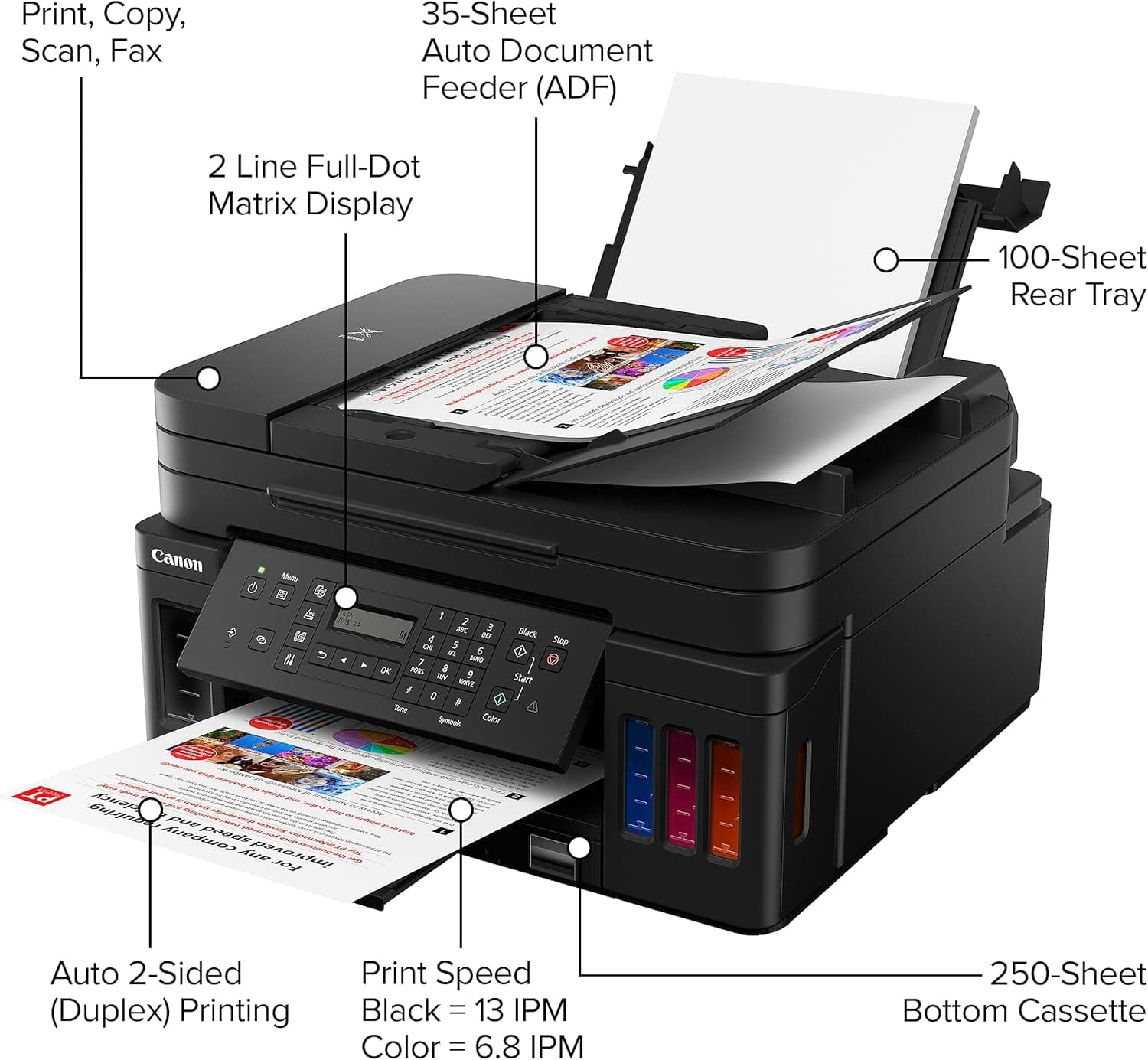Canon PIXMA G7020 MegaTank All-in-One Printer thumbnail 4