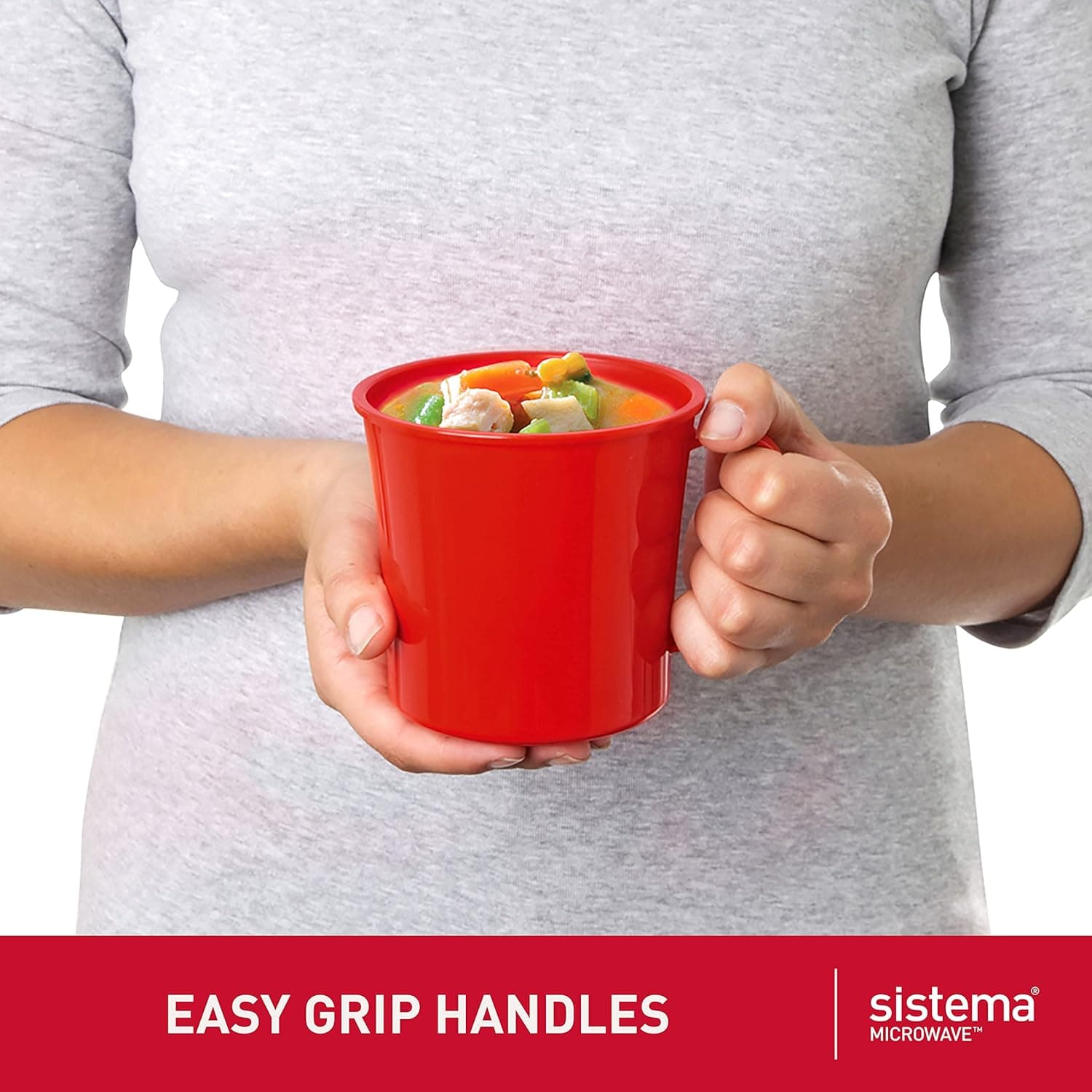 Sistema Microwave Soup Mug with Lid and Steam Release Vent, 22.1 oz thumbnail 3