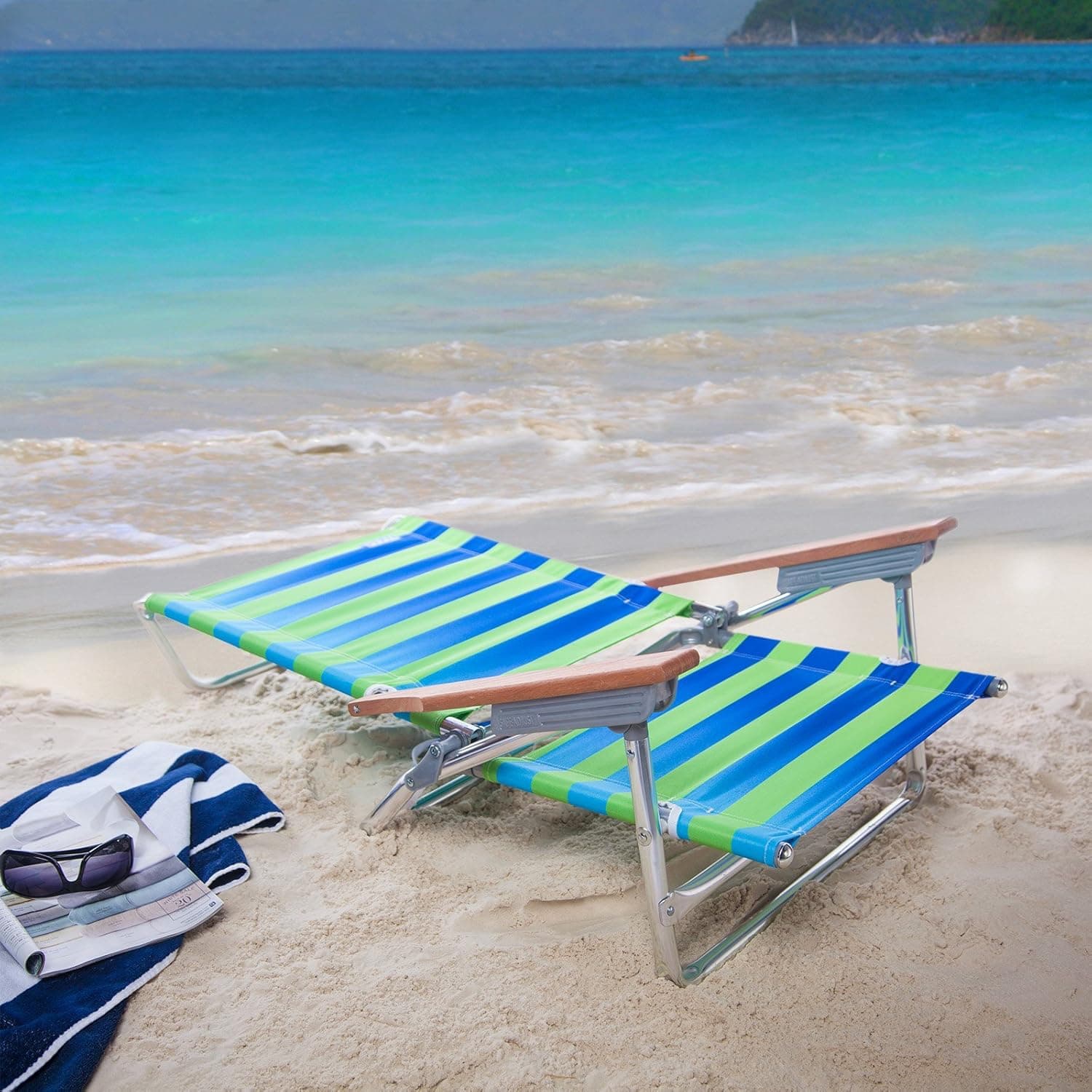 Rio Beach Classic 5-Position Lay Flat Beach Chair thumbnail 2