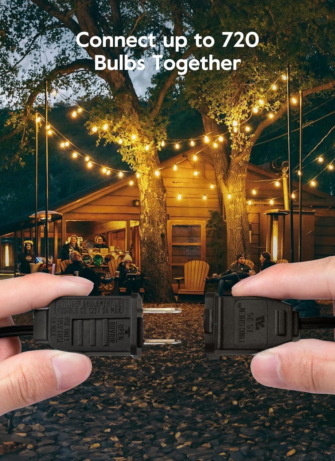 Brightown Outdoor String Lights 50FT G40 Globe thumbnail 4