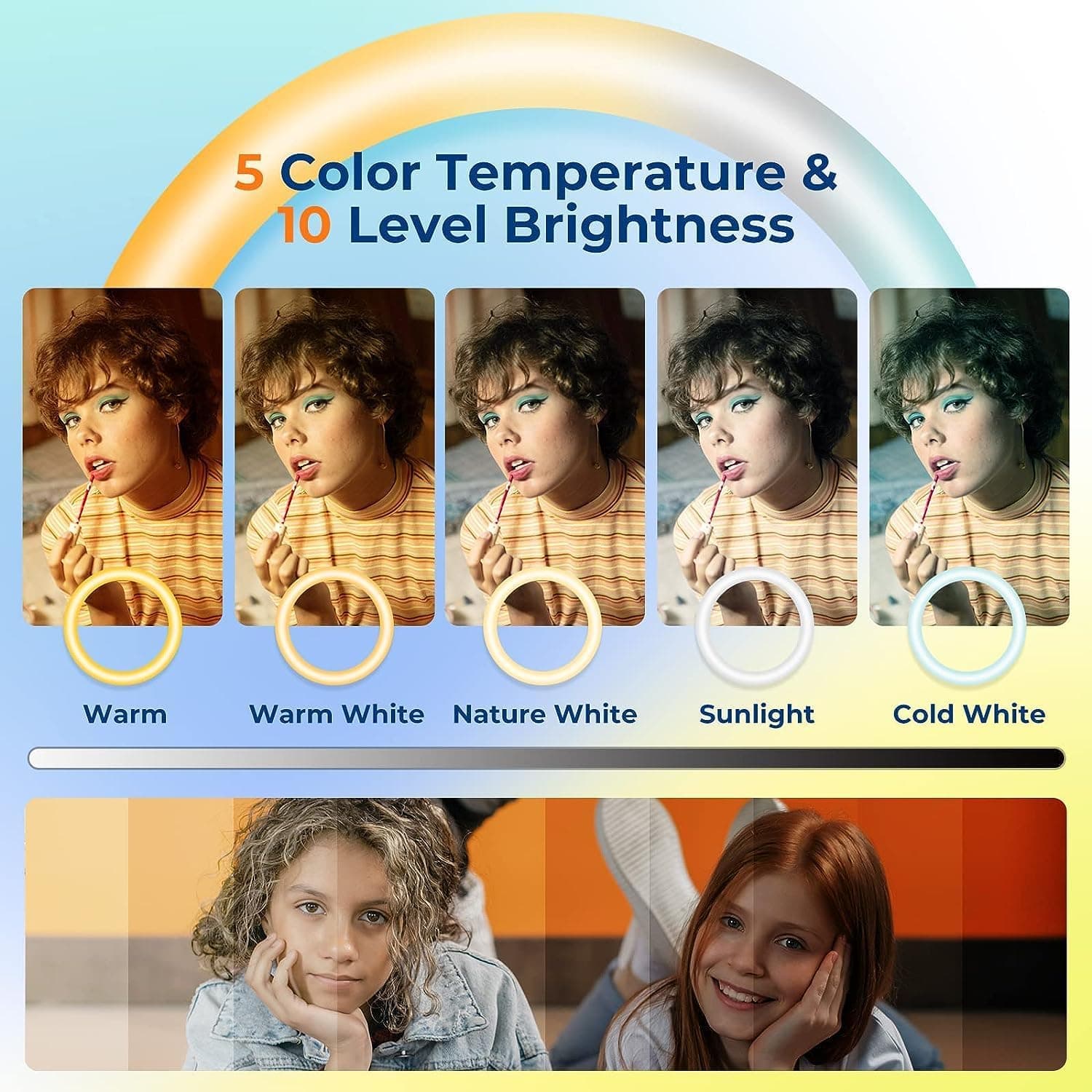 Aureday 14-Inch Ring Light with 62-Inch Tripod thumbnail 3