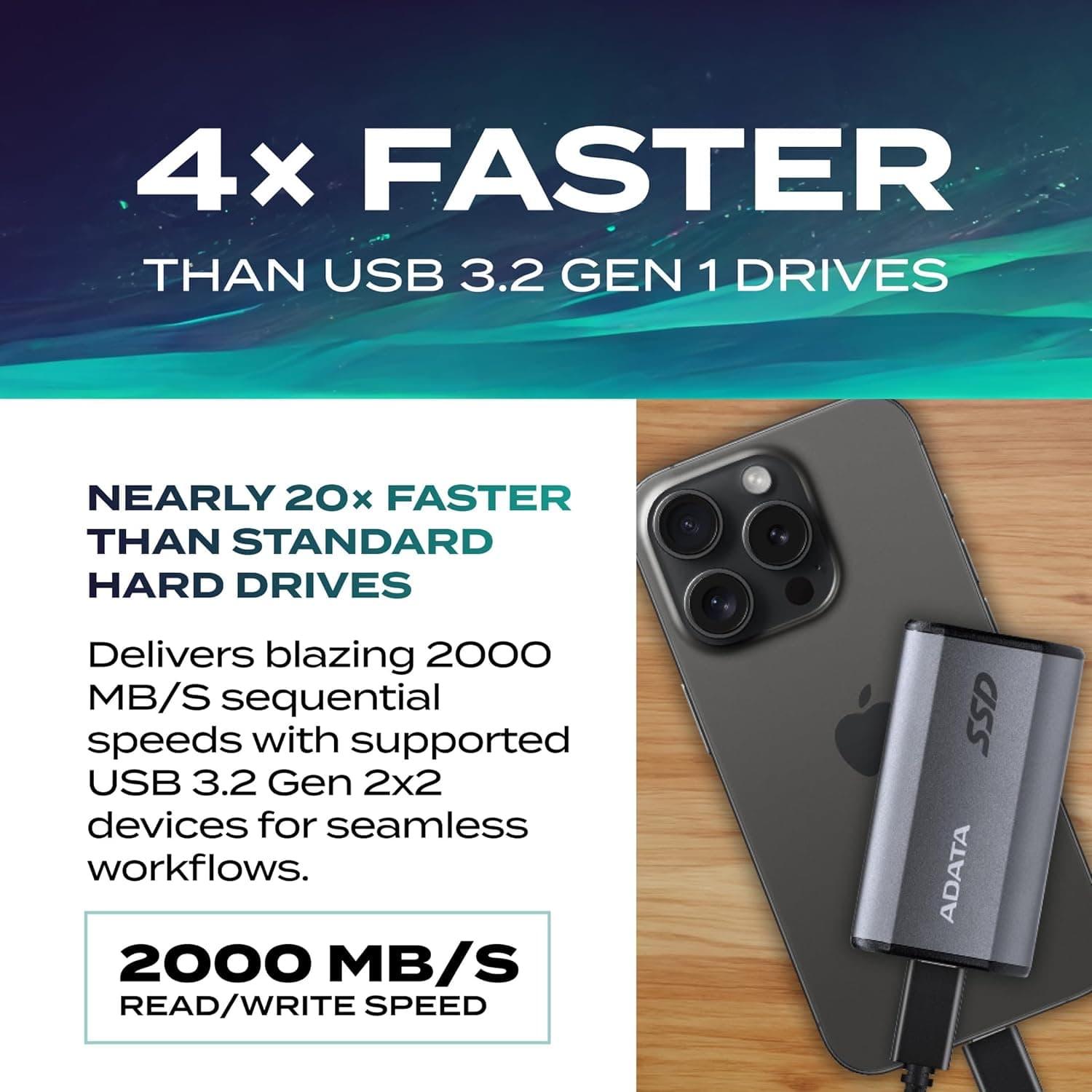 ADATA SE880 Portable SSD (1TB) thumbnail 4