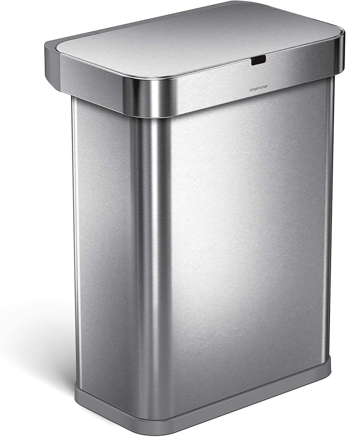simplehuman 58L Rectangular Voice and Motion Sensor Trash Can - image 1