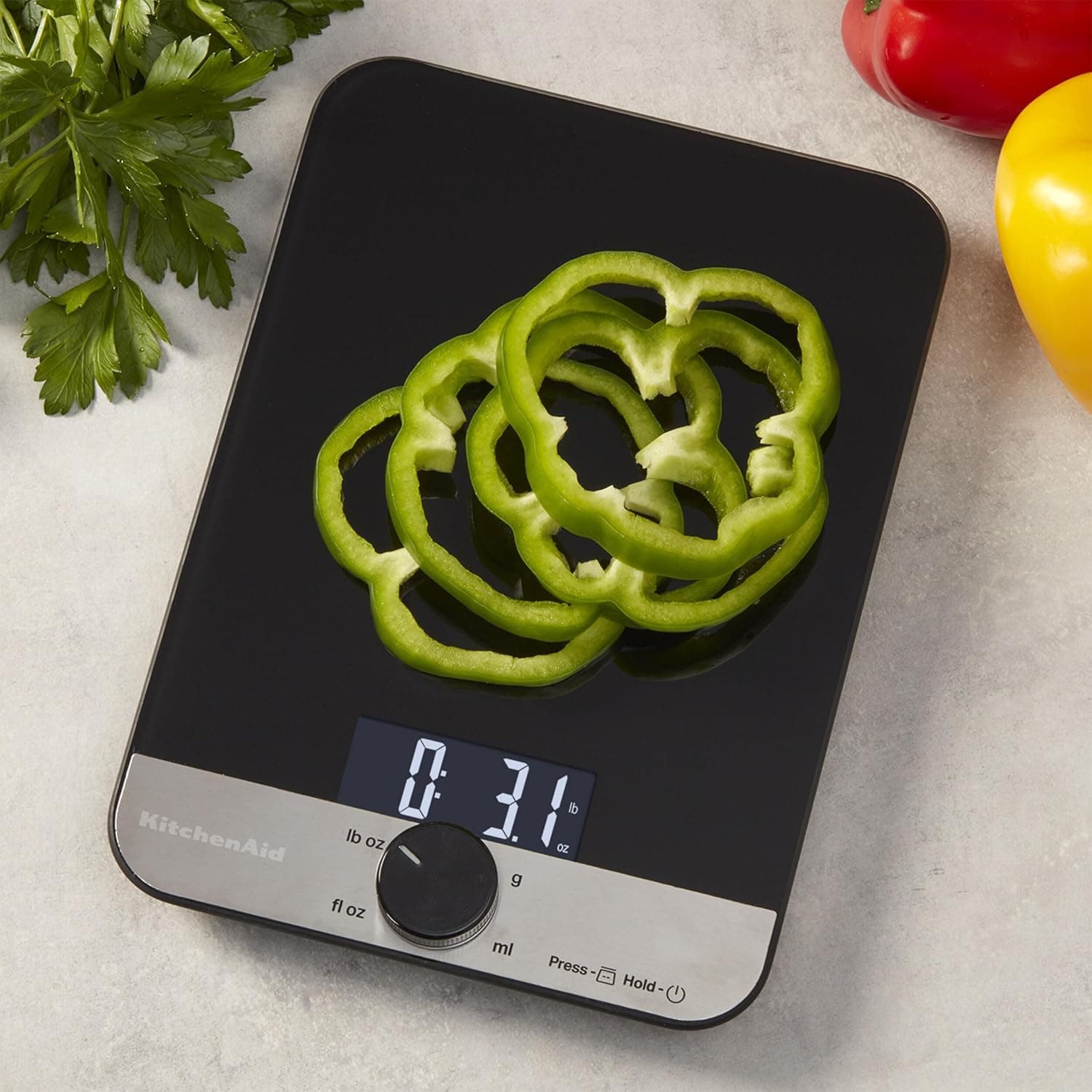 KitchenAid KQ908 Glass Surface Digital Kitchen Scale thumbnail 3