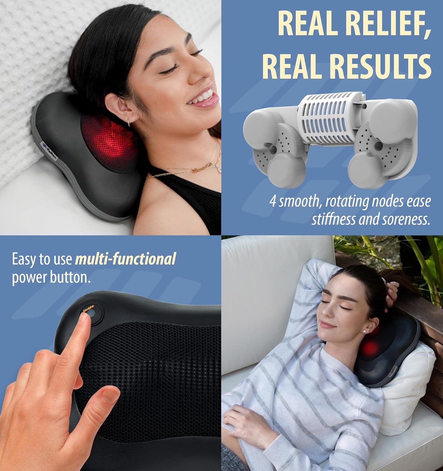 Zyllion Shiatsu Back and Neck Massager with Heat (ZMA-13) thumbnail 3