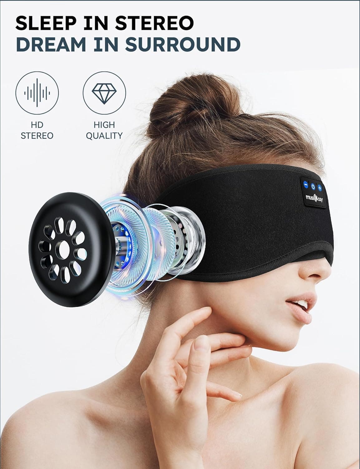 MUSICOZY Sleep Headphones Bluetooth Headband thumbnail 4