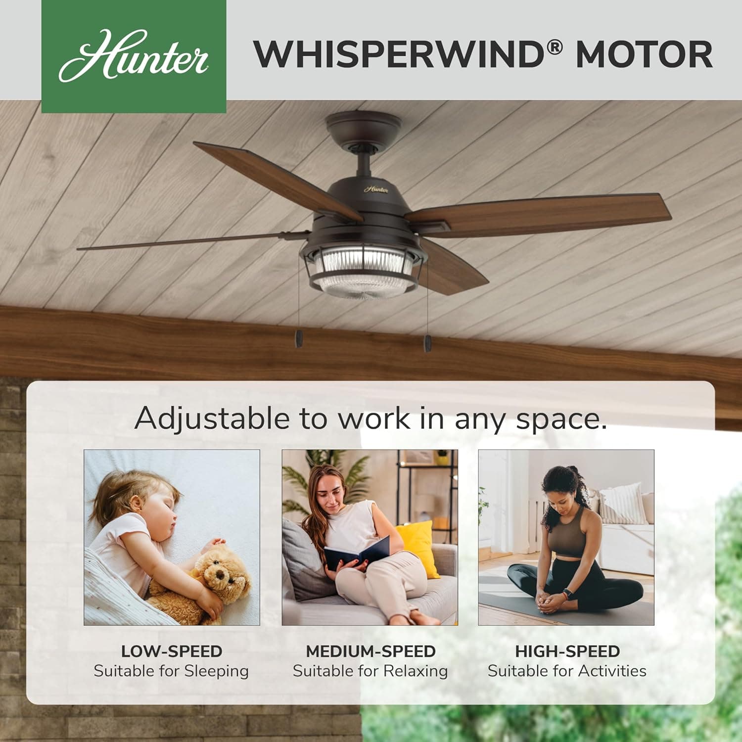 Hunter Ocala 52-Inch LED Indoor/Outdoor Ceiling Fan thumbnail 2