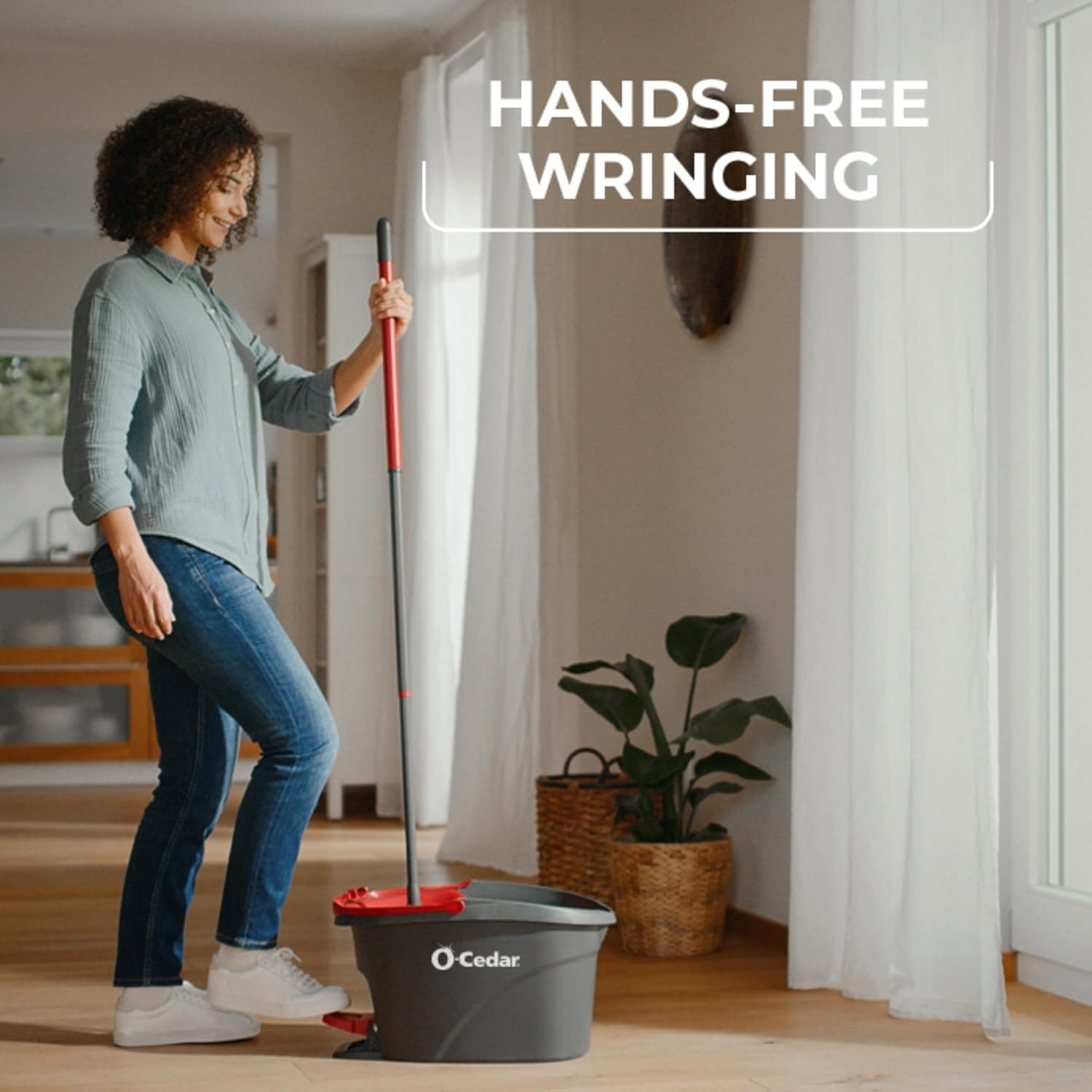 O-Cedar EasyWring Microfiber Spin Mop & Bucket System thumbnail 5