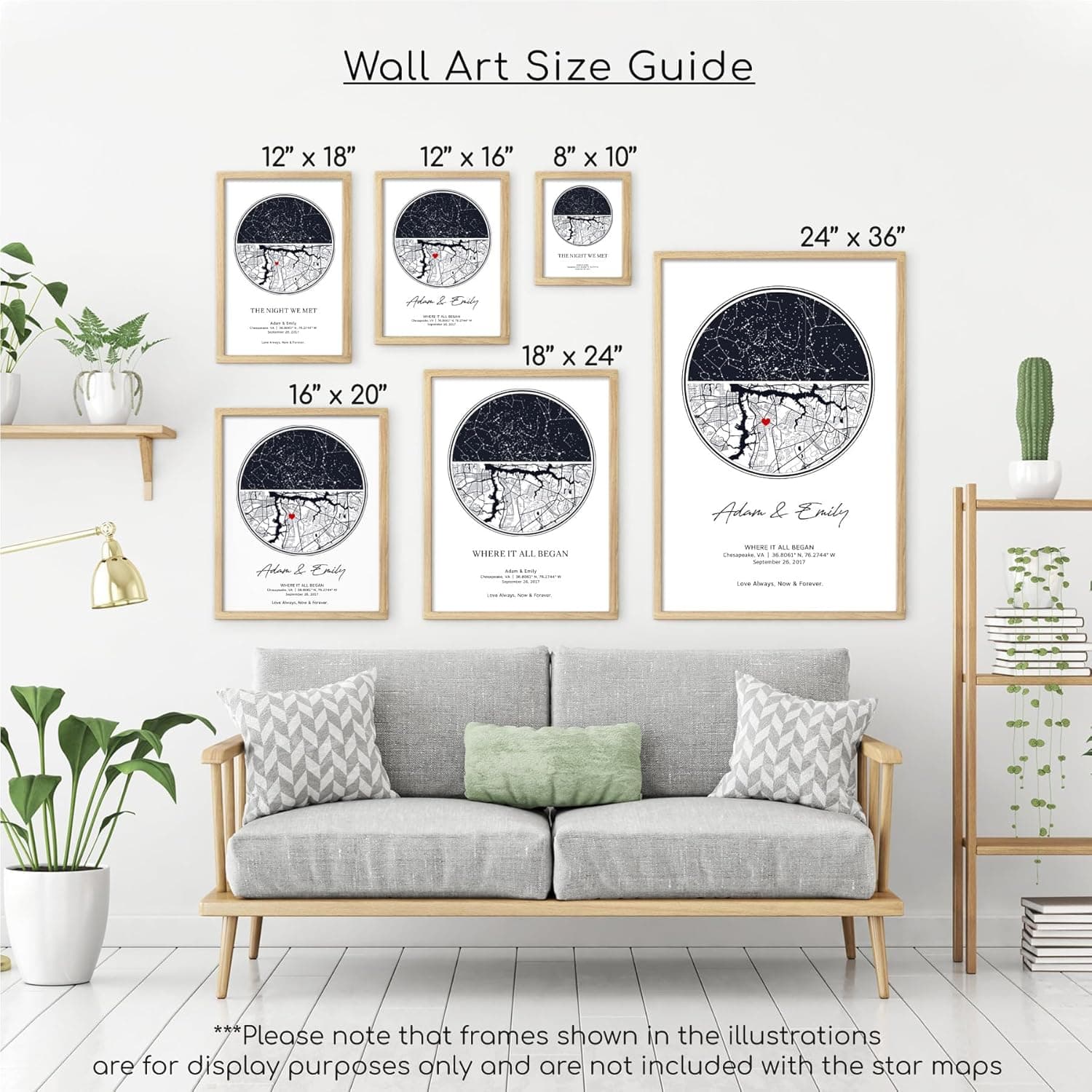 Custom Star Map Print - Personalized Constellation Night Sky by Date Wall Art thumbnail 3