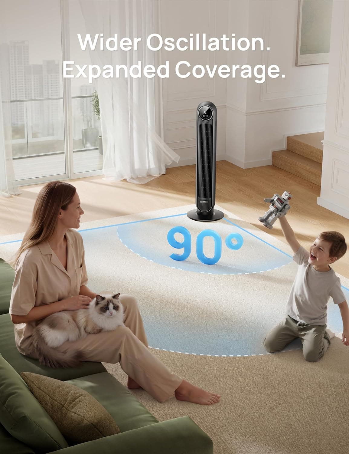 Dreo Tower Fan for Bedroom (2026 Upgraded DC Motor) thumbnail 5