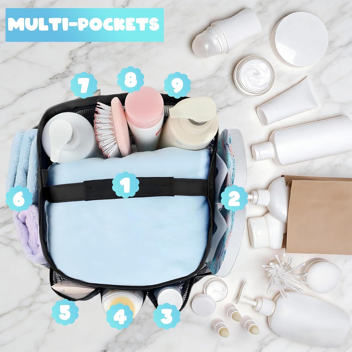 Attmu Mesh Shower Caddy Portable thumbnail 4