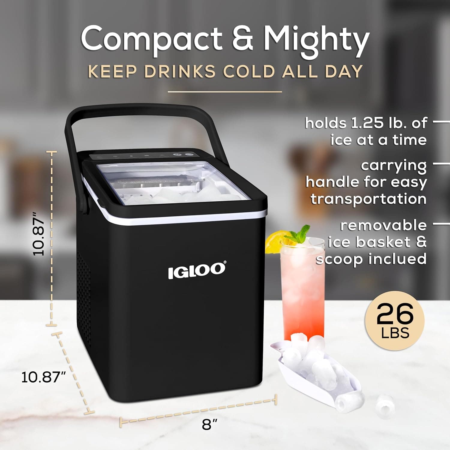 Igloo Premium Self-Cleaning Countertop Ice Maker thumbnail 2