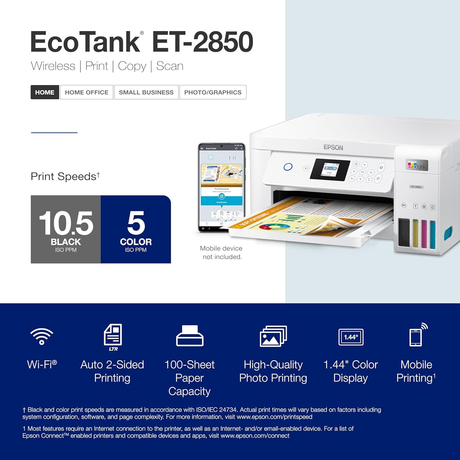 Epson EcoTank ET-2850 All-in-One Supertank Printer thumbnail 4