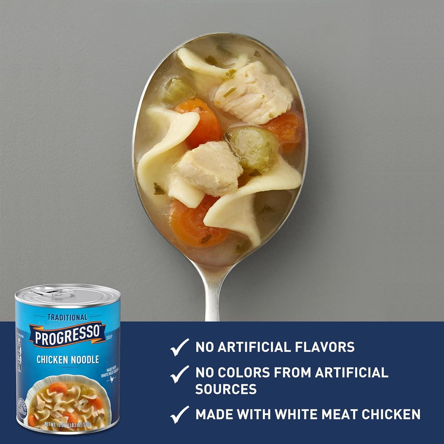 Progresso Soup, Traditional, Chicken Noodle Soup, 19 oz (Pack of 6) thumbnail 4
