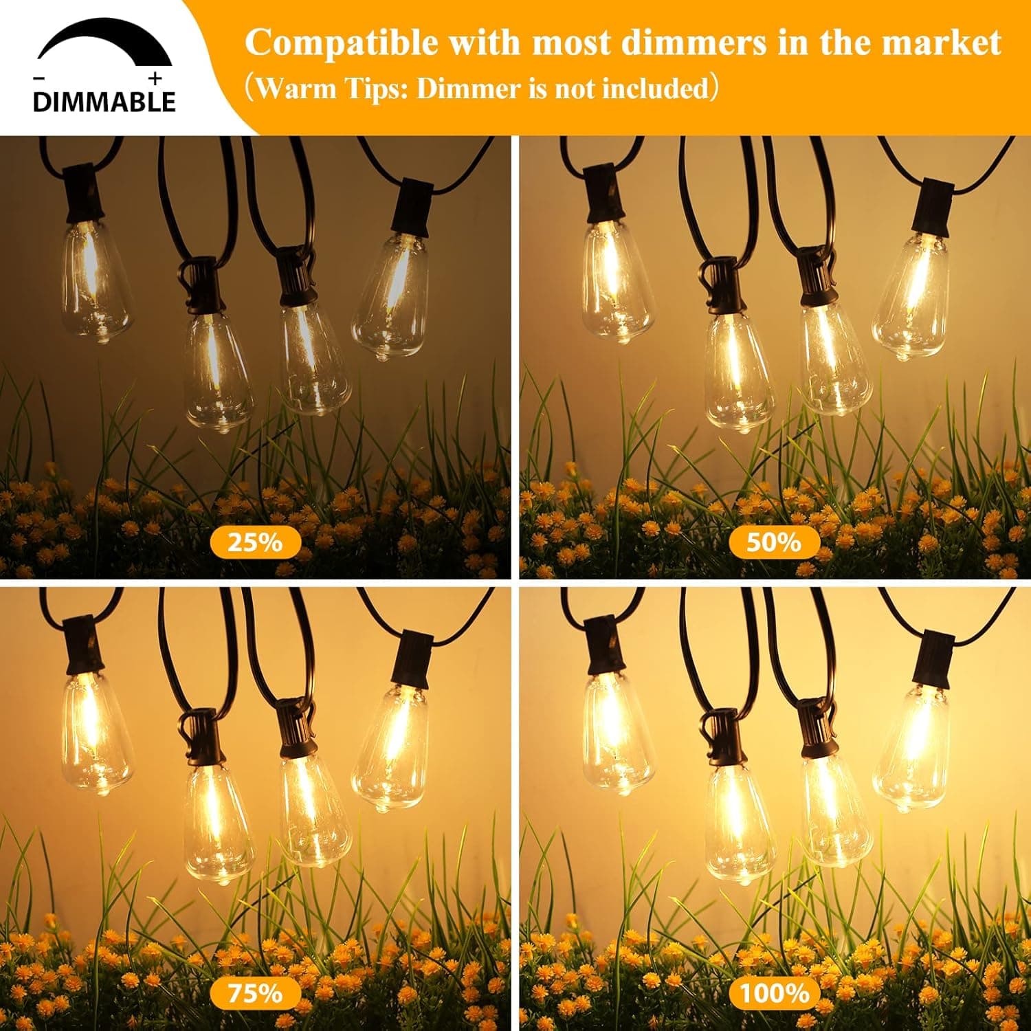 Brightever LED Outdoor String Lights 100FT thumbnail 4