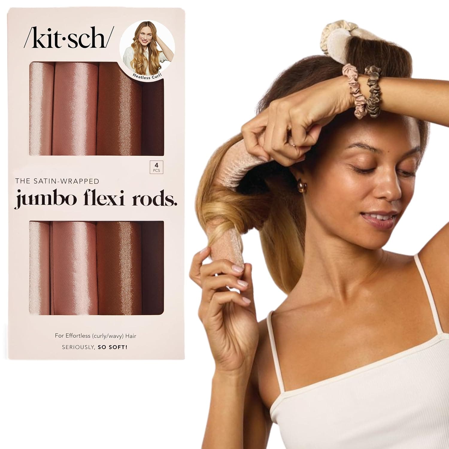 Kitsch Satin Jumbo Flexi Rods (4-Pack) - image 1