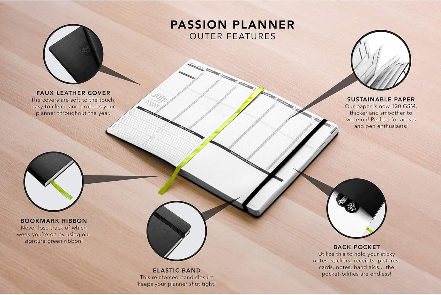 Passion Planner Medium Undated - Weekly Agenda & Reflection Journal thumbnail 2