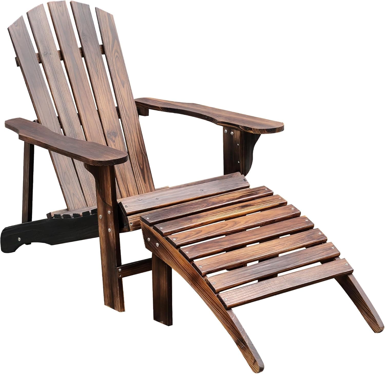 Outsunny Wooden Adirondack Chair with Ottoman - image 1