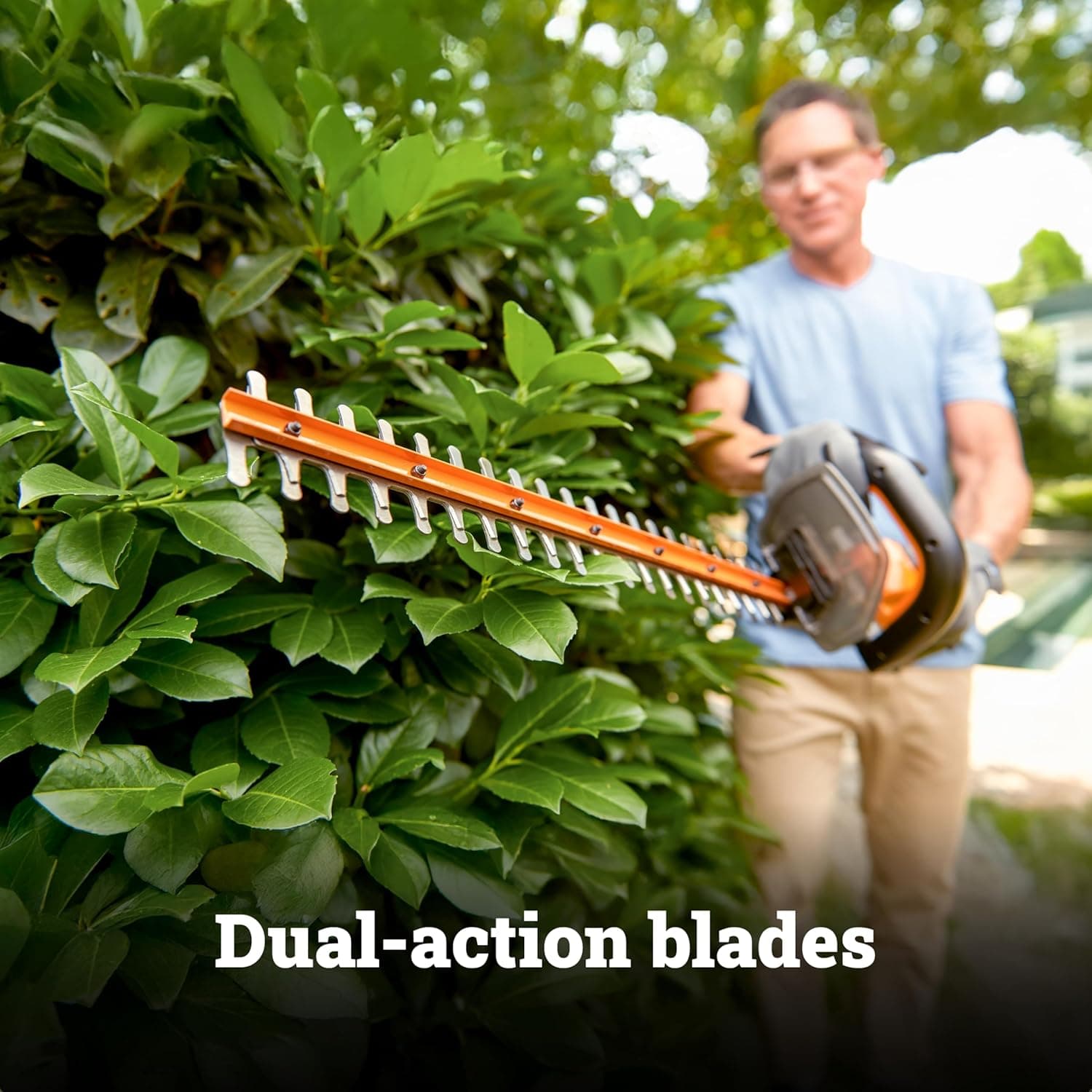 WORX WG261 20V Power Share 22-Inch Cordless Hedge Trimmer thumbnail 4