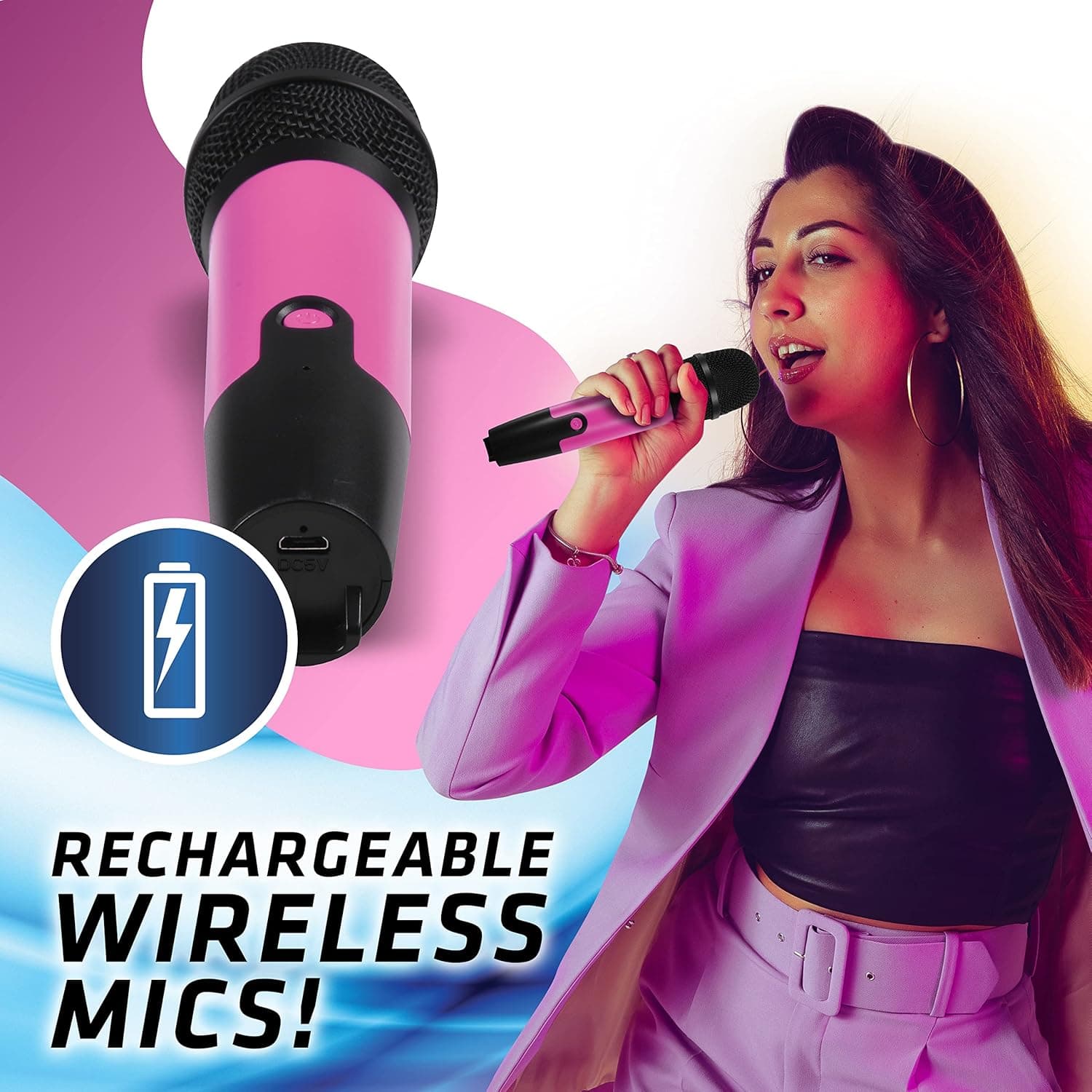 Singsation Karaoke Machine with 2 Wireless Microphones thumbnail 3