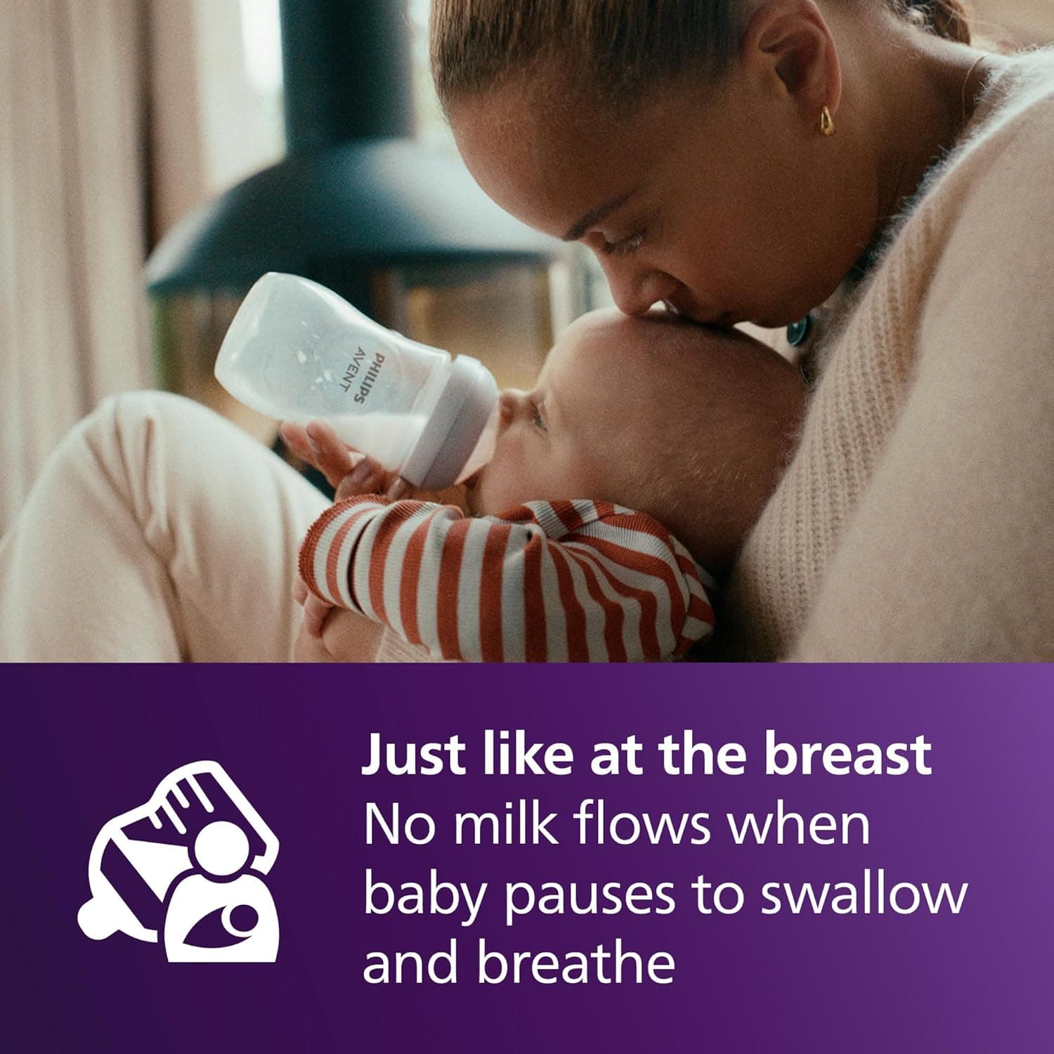 Philips Avent Natural Baby Bottle with Natural Response Nipple (9 oz, 4-Pack) thumbnail 4