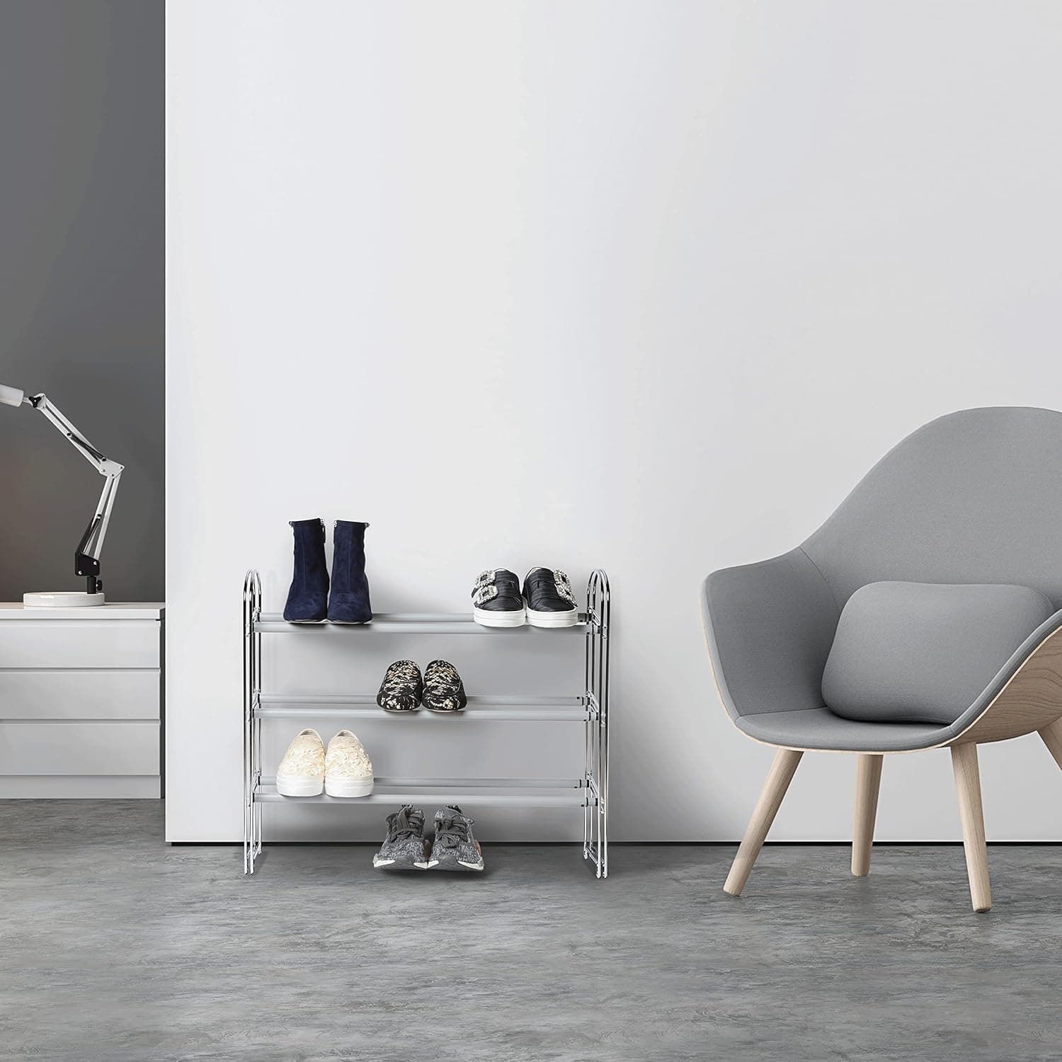 Seville Classics 3-Tier Expandable Shoe Rack thumbnail 5