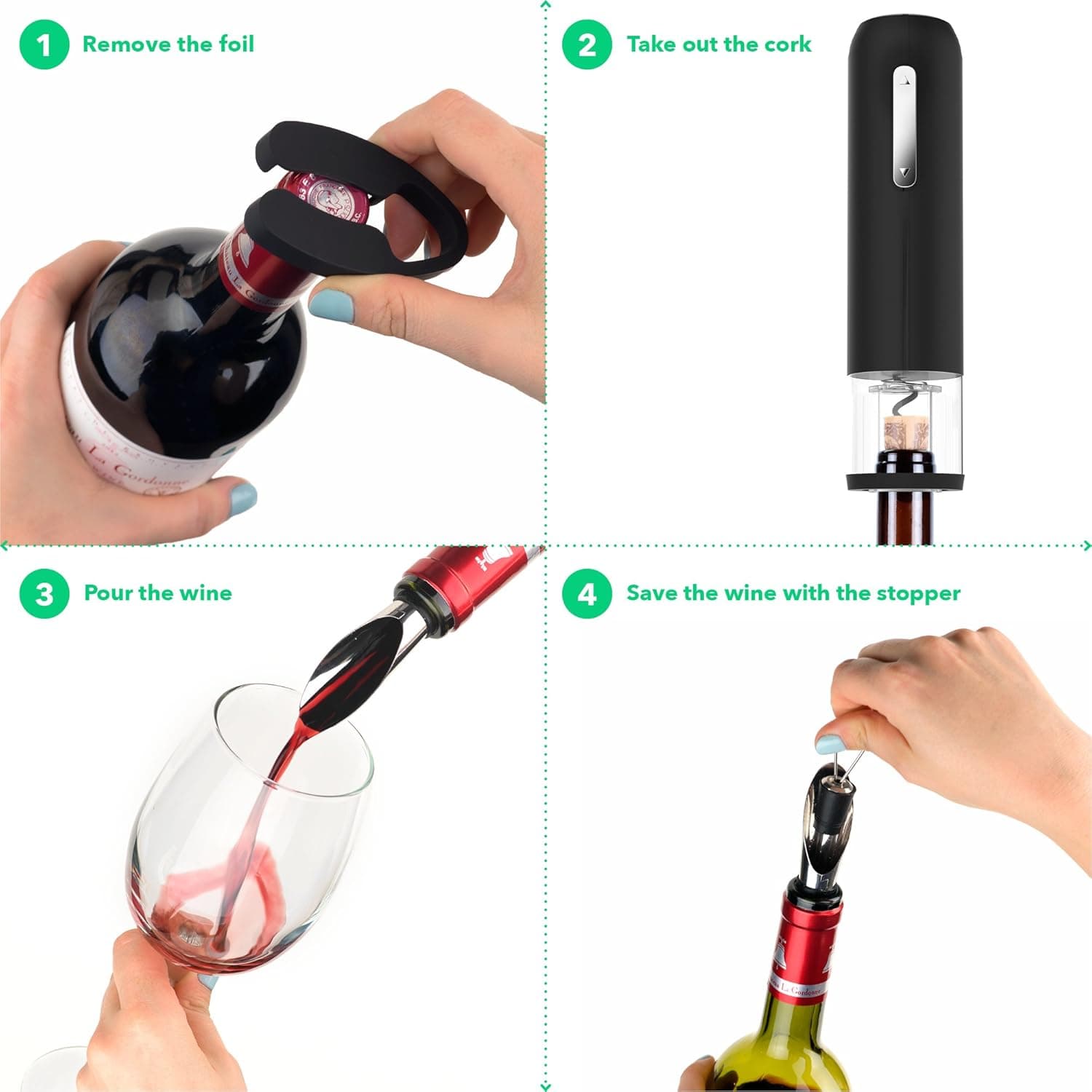 Vremi Electric Wine Opener Set thumbnail 2
