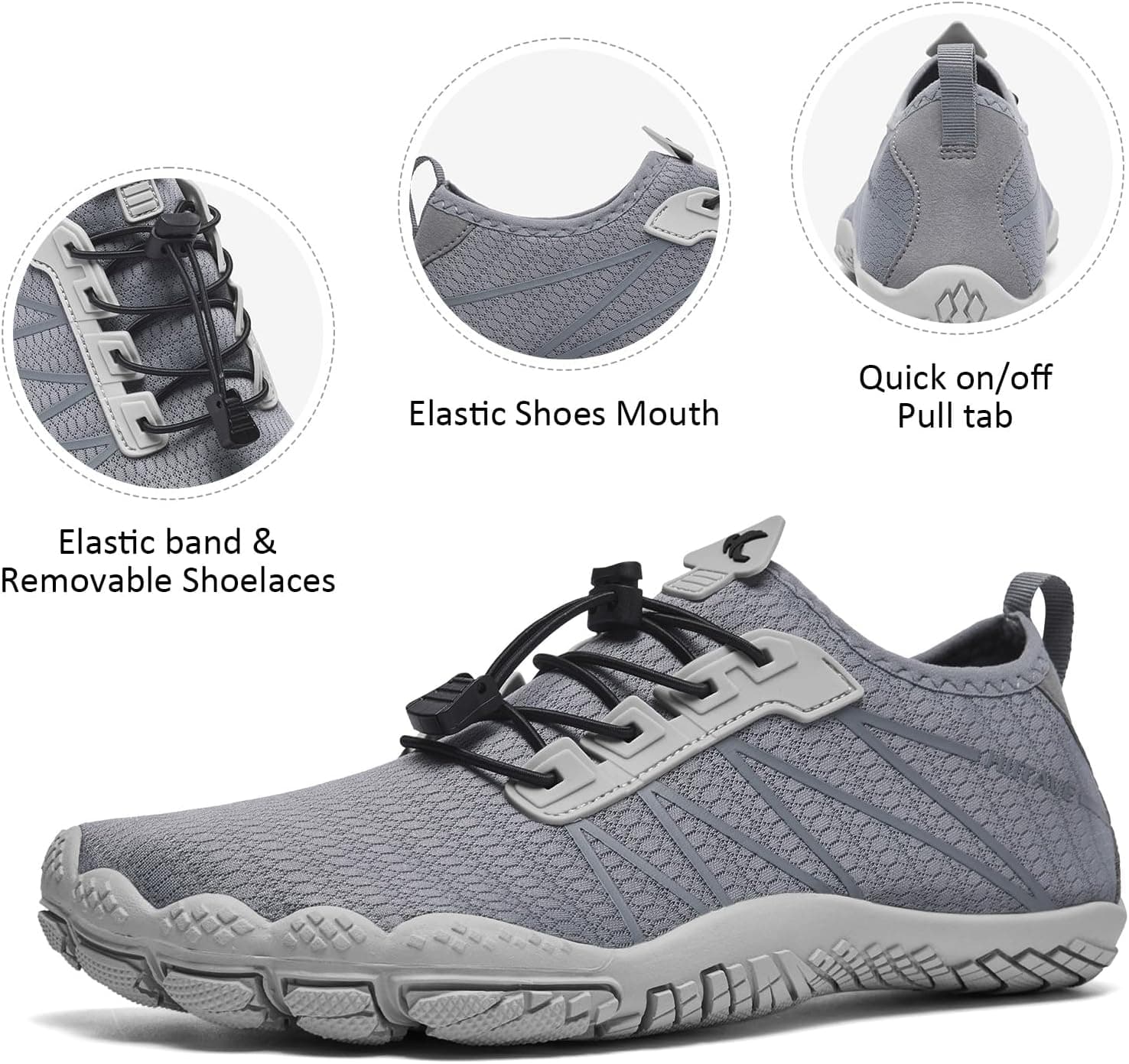 HIITAVE Men's Quick Dry Water Shoes Barefoot Aqua thumbnail 3