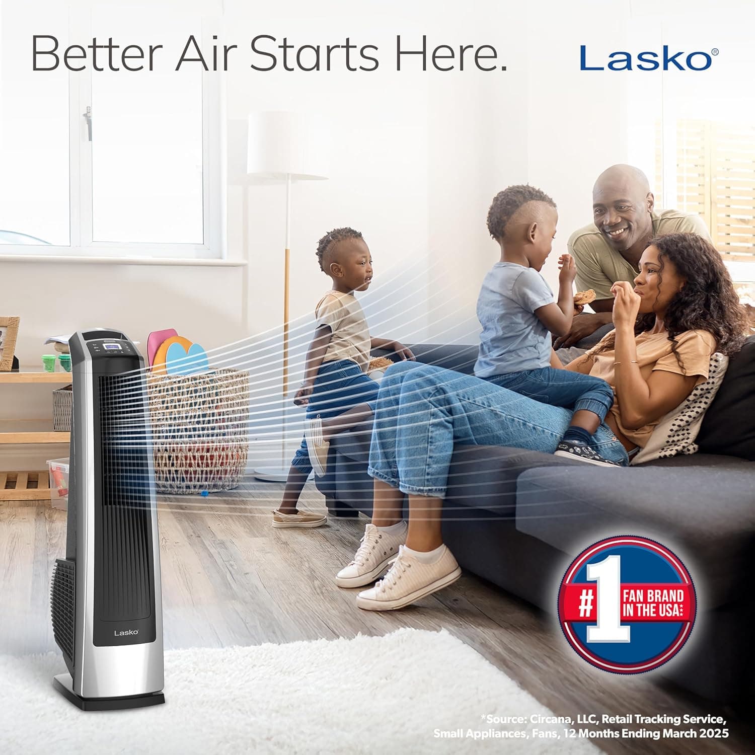 Lasko High Velocity Oscillating Tower Fan (U35115) thumbnail 2