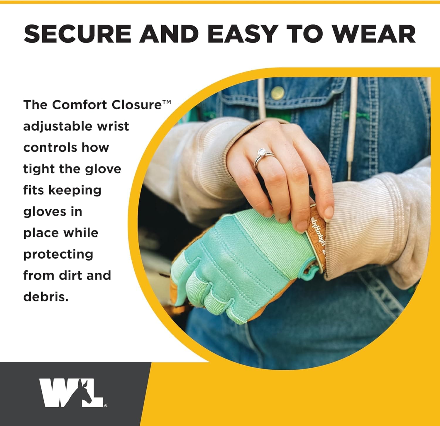 Wells Lamont Women's HydraHyde Leather Gardening Gloves thumbnail 4