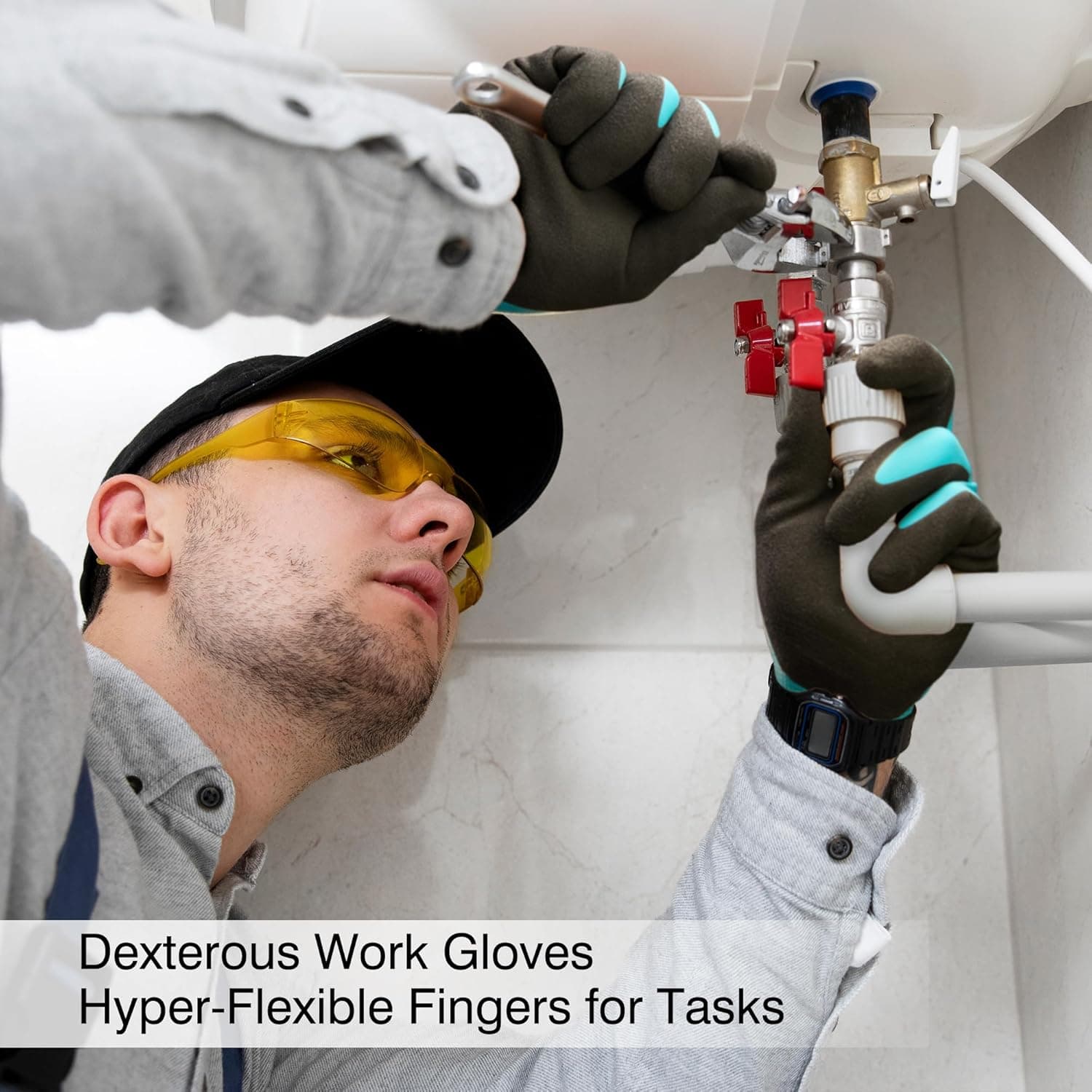 COOLJOB Waterproof Gardening Gloves with Grip thumbnail 4