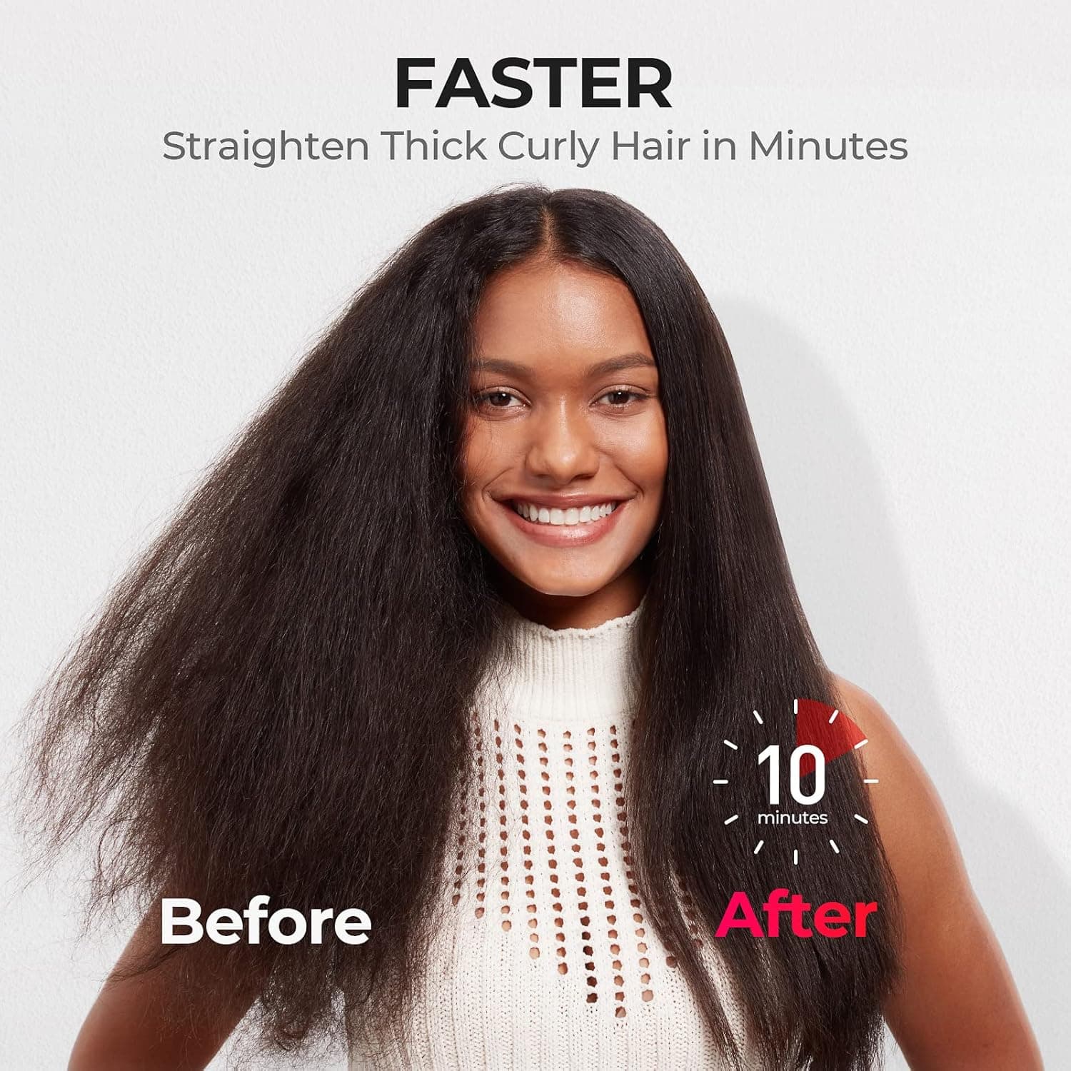 TYMO Hair Straightener Brush – Upgraded Ionic Plus thumbnail 4