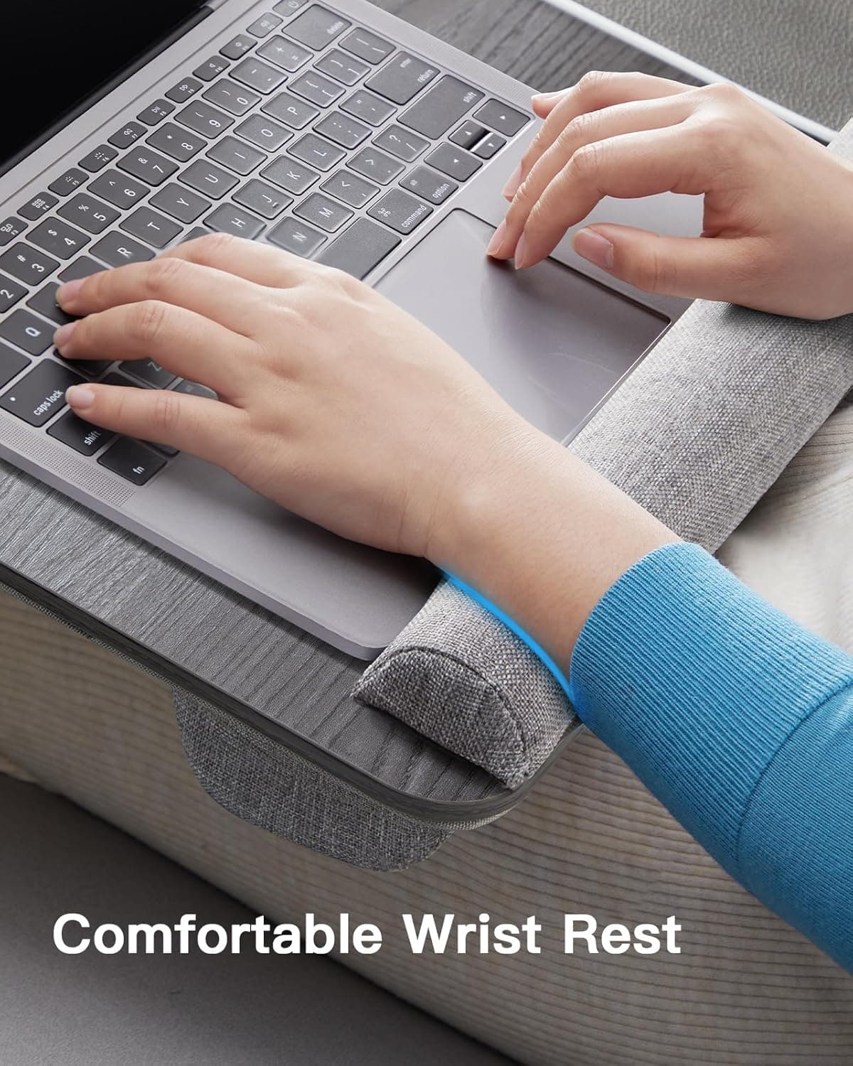 HUANUO Lap Desk with Built-in Mouse Pad and Wrist Pad thumbnail 4