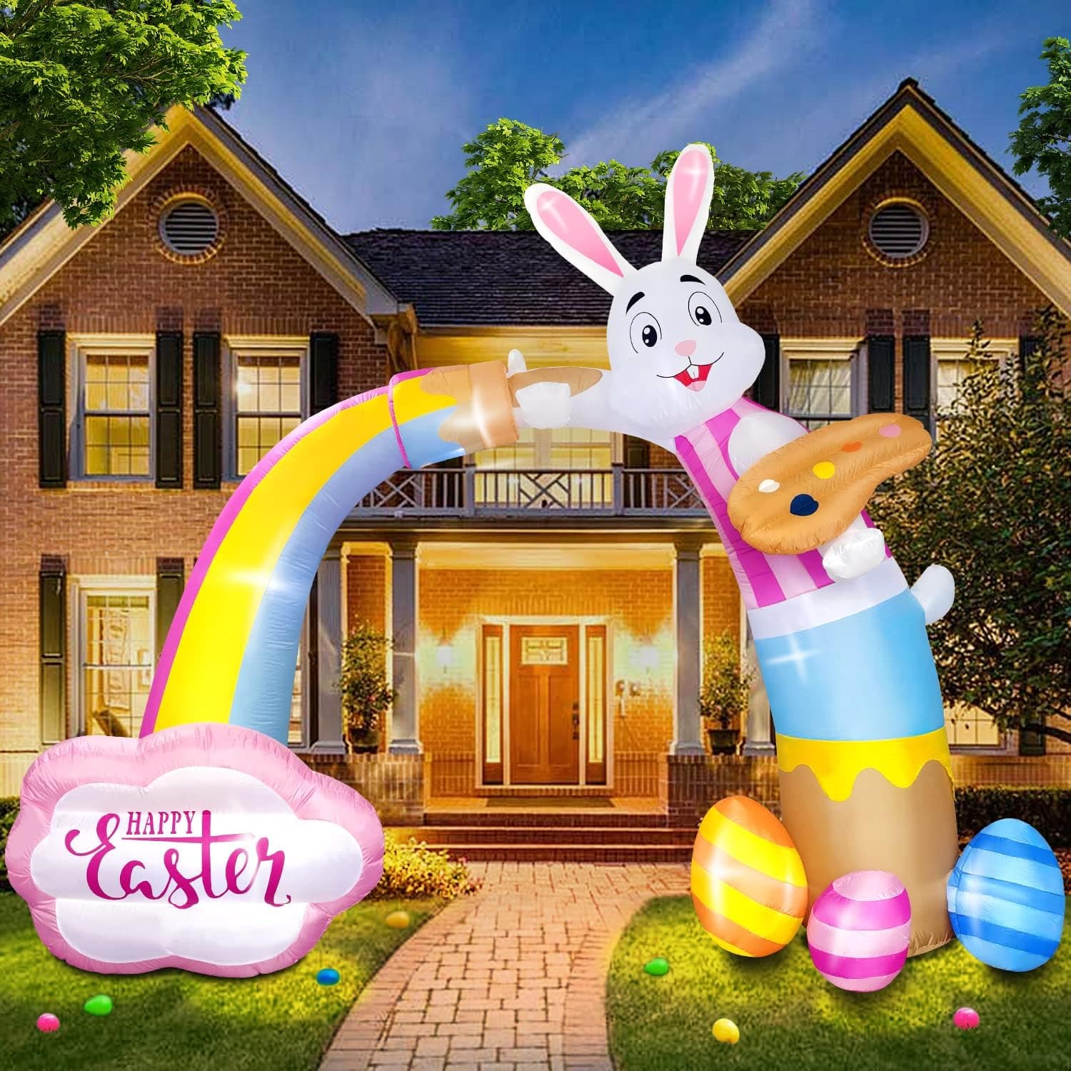 Domkom 12 FT Easter Inflatable Bunny Archway - image 1