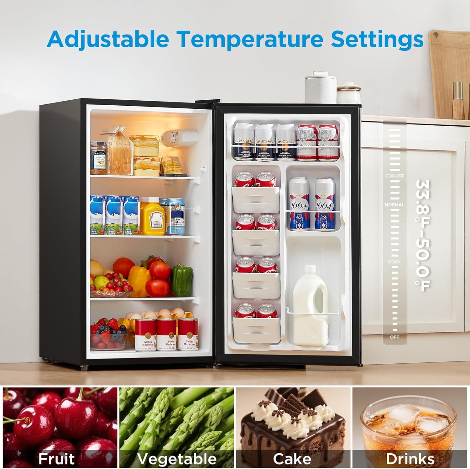 Midea MERM33S1AST 3.3 Cu.Ft Compact Fridge thumbnail 3