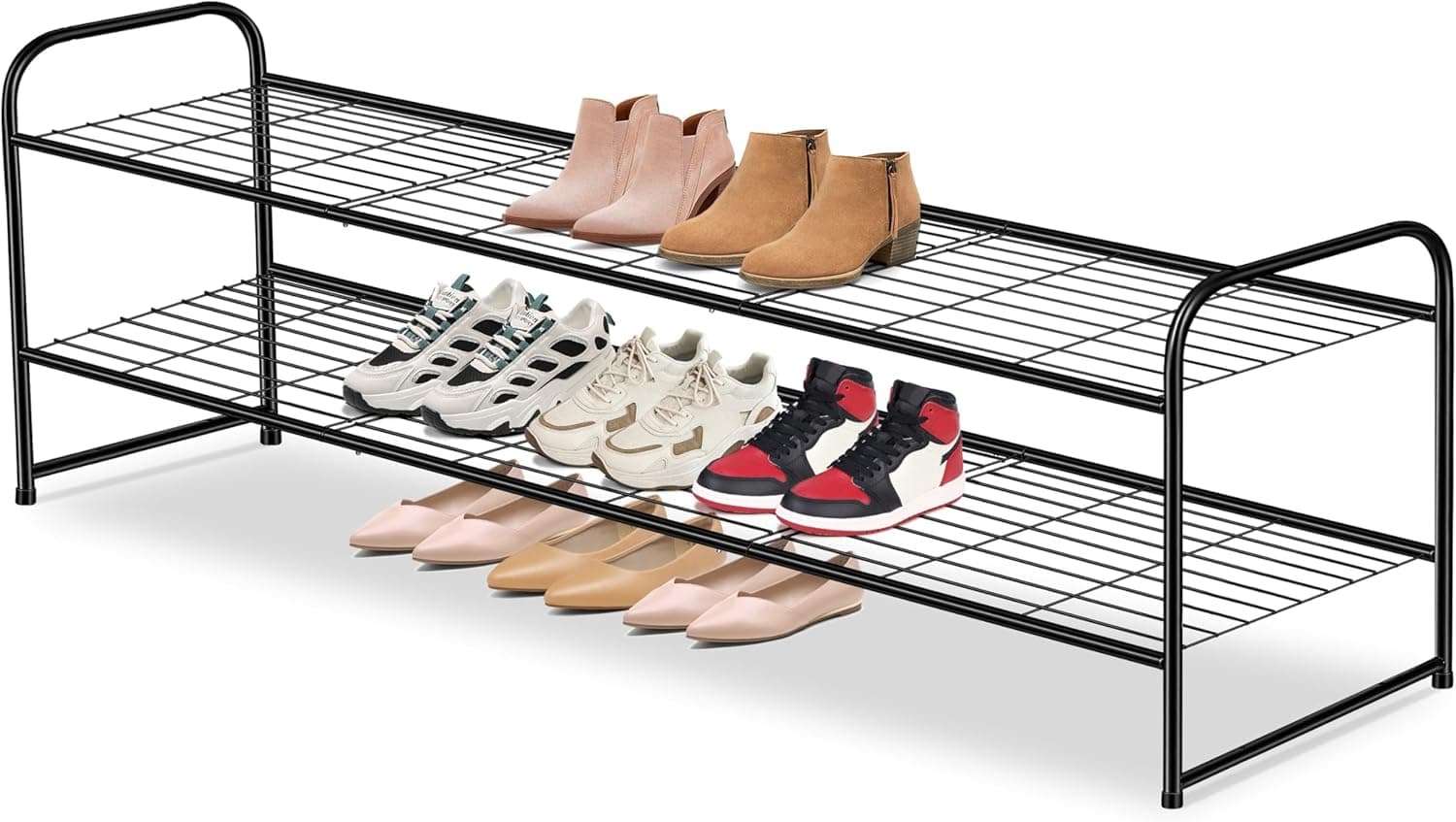 AOODA 2-Tier Long Stackable Shoe Rack - image 1