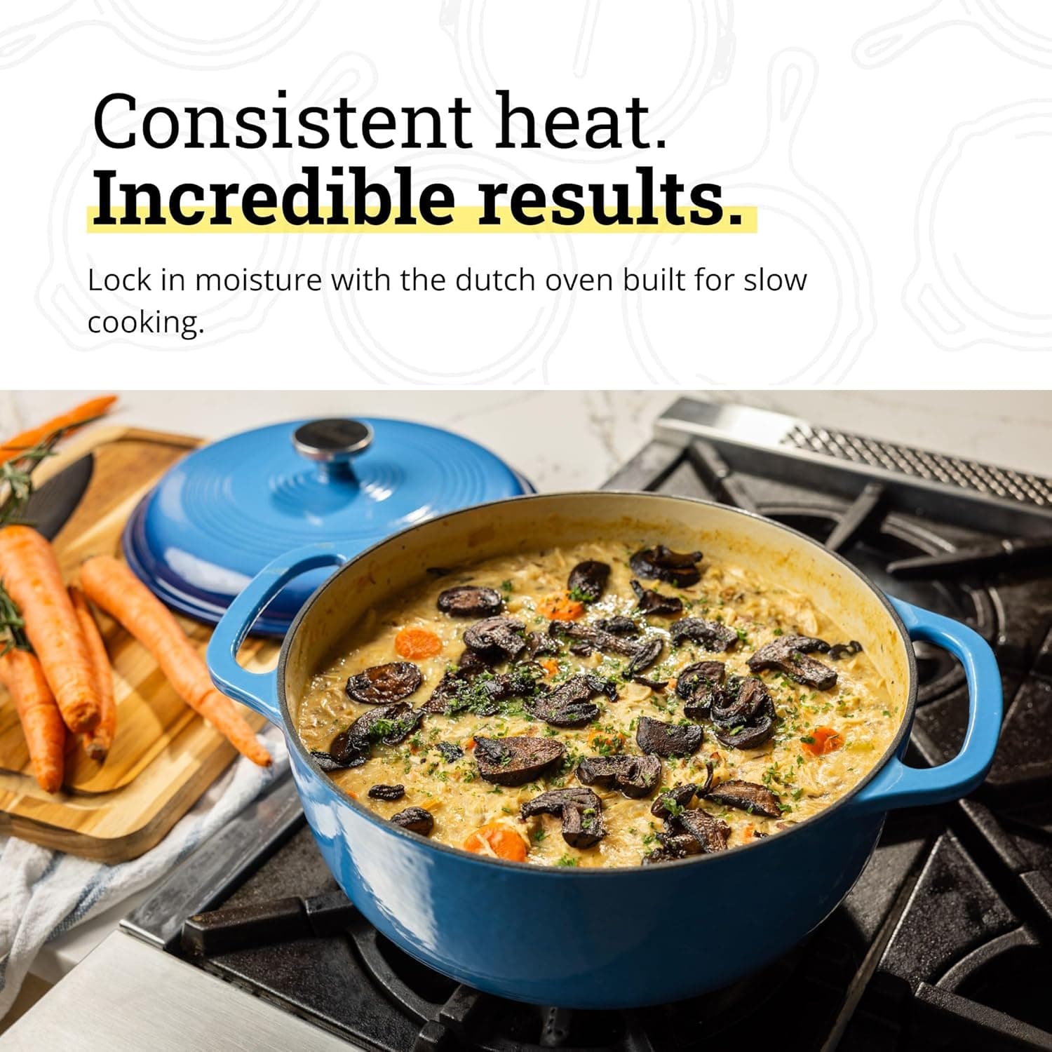 Lodge Enameled Cast Iron 6-Qt Dutch Oven thumbnail 3