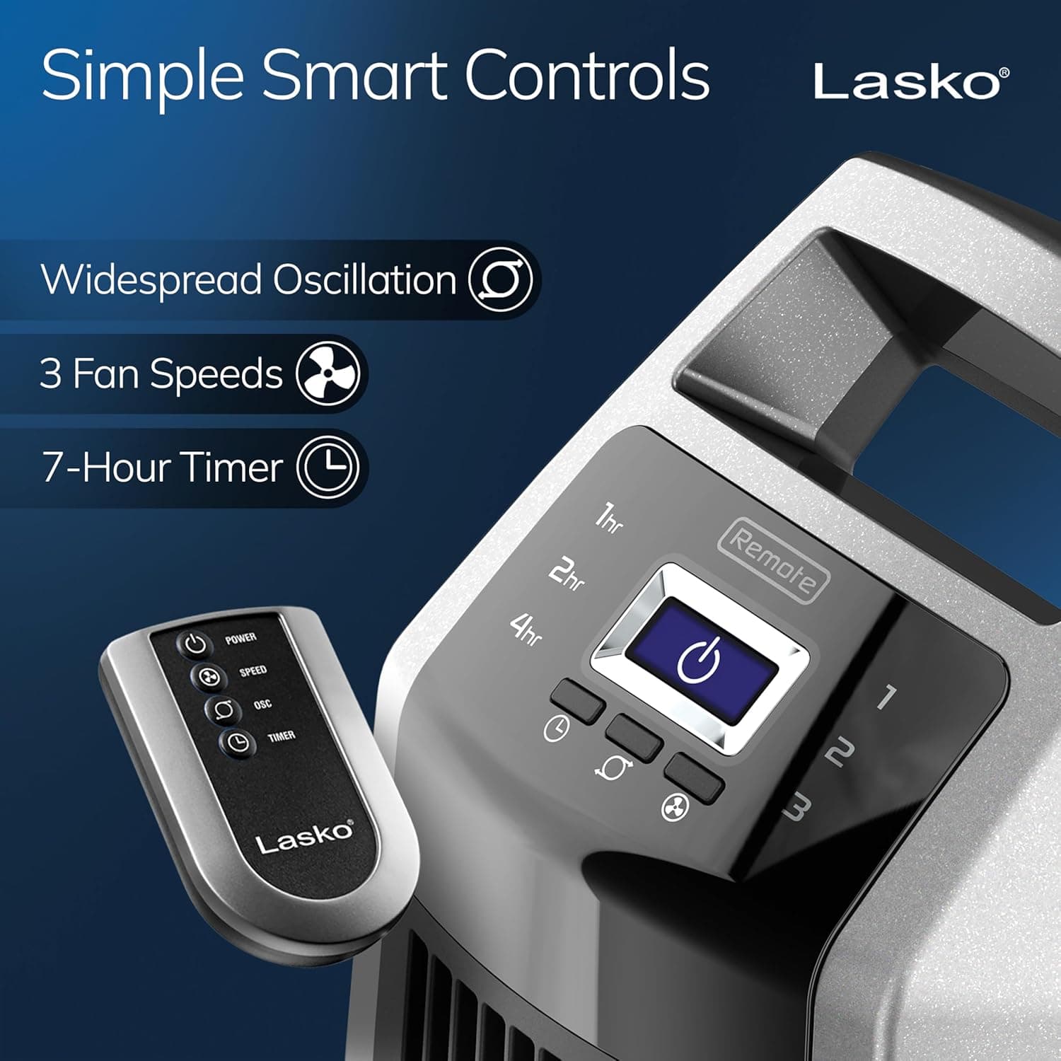 Lasko High Velocity Oscillating Tower Fan (U35115) thumbnail 3