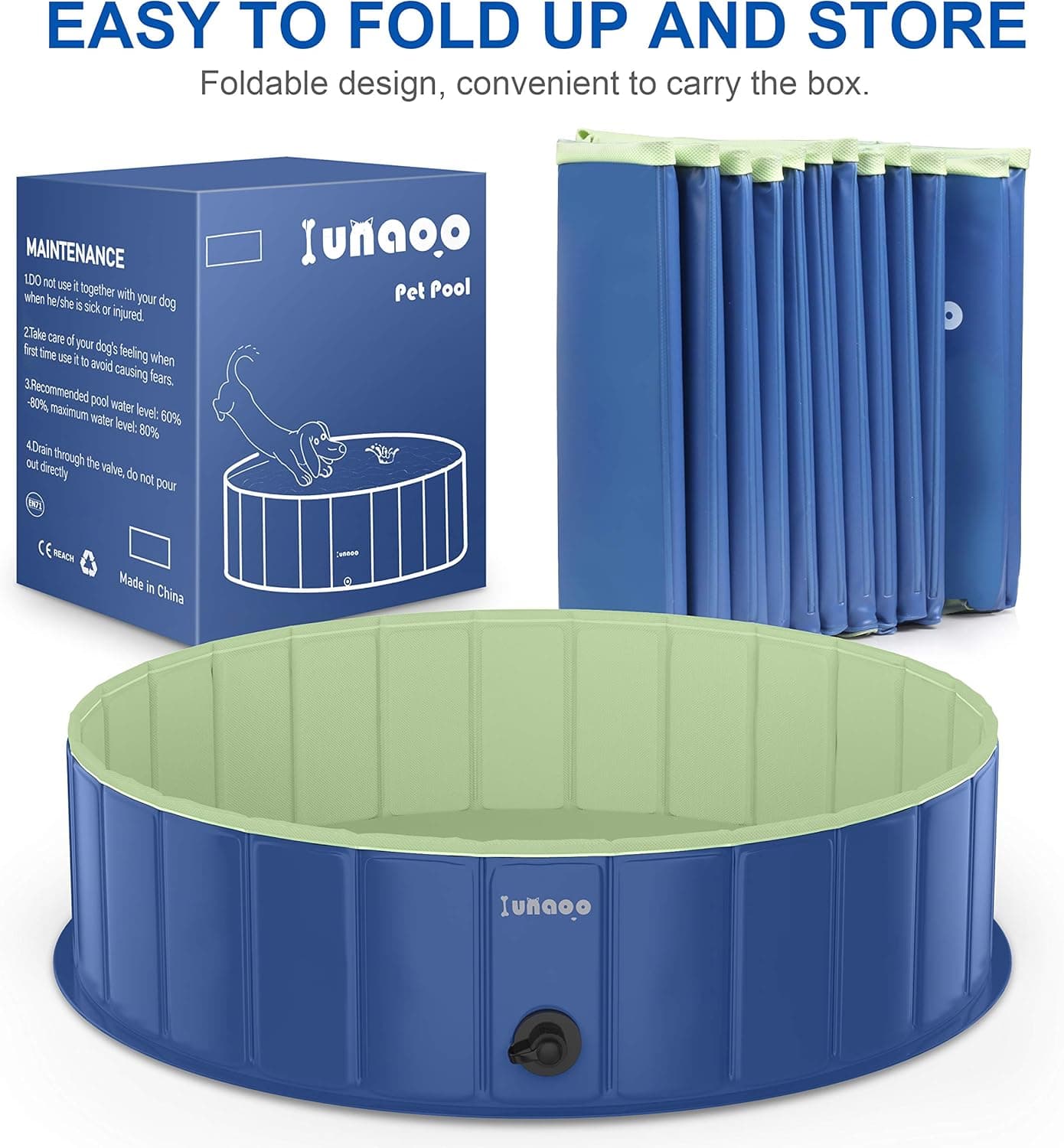 lunaoo Foldable Dog Pool (63 Inch) thumbnail 5