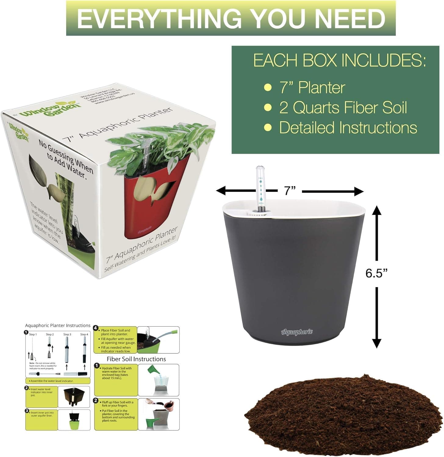 Aquaphoric Self-Watering Planter 7 Inch thumbnail 2