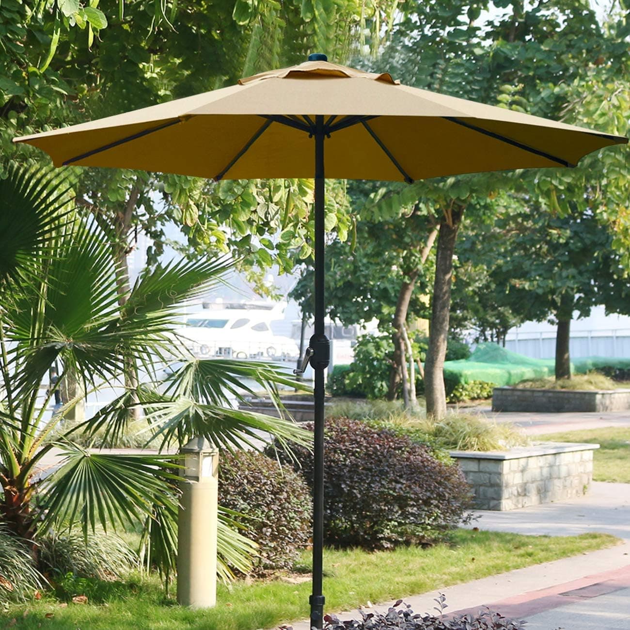 Sunnyglade 9' Patio Umbrella Outdoor Table Umbrella with 8 Sturdy Ribs thumbnail 5