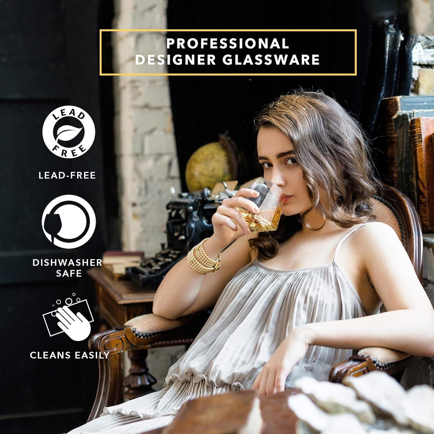 Dragon Glassware Diamond Whiskey Glasses, Set of 2 thumbnail 4