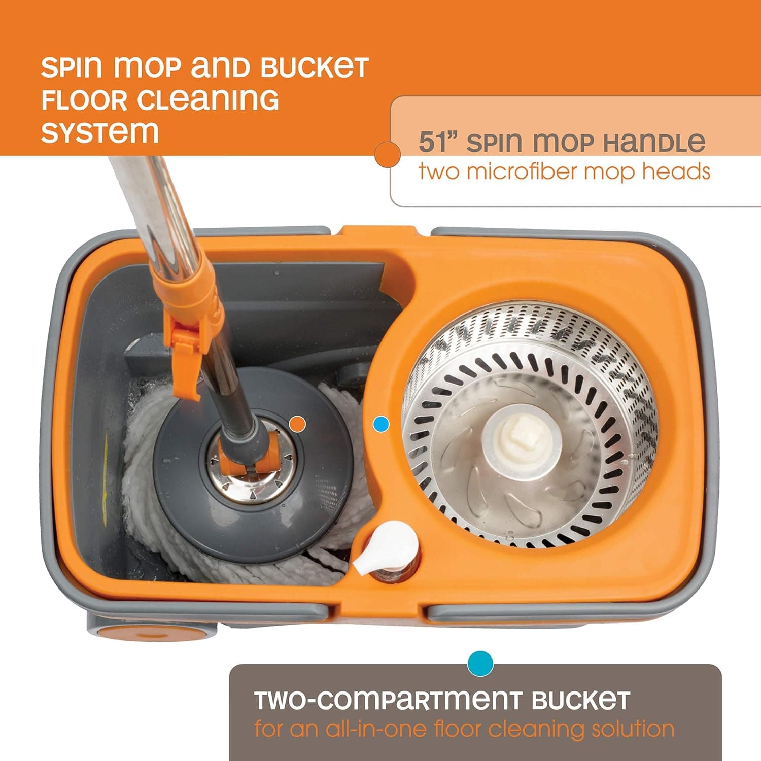 Casabella Microfiber Spin Mop and Bucket System thumbnail 3