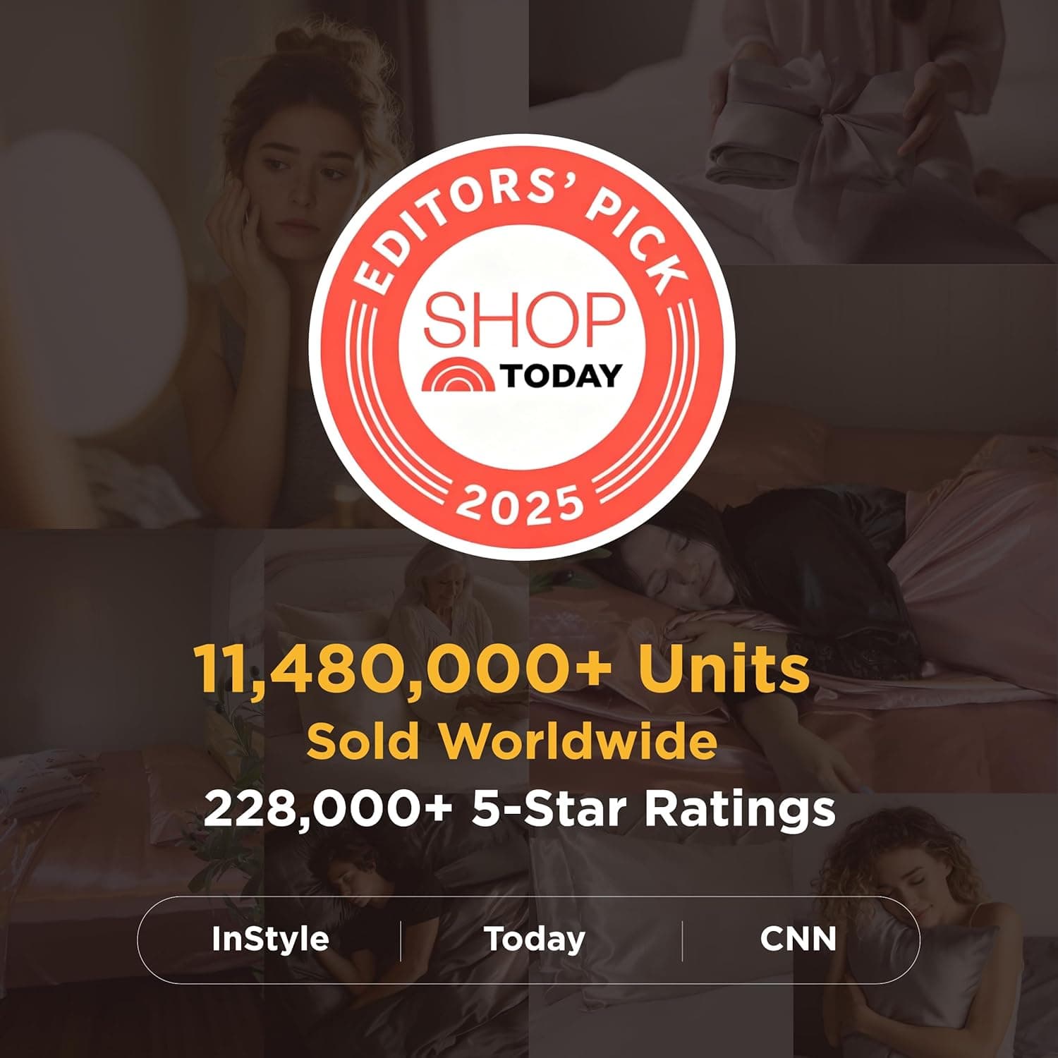 Bedsure Satin Pillowcase Queen Size Set of 2 thumbnail 2