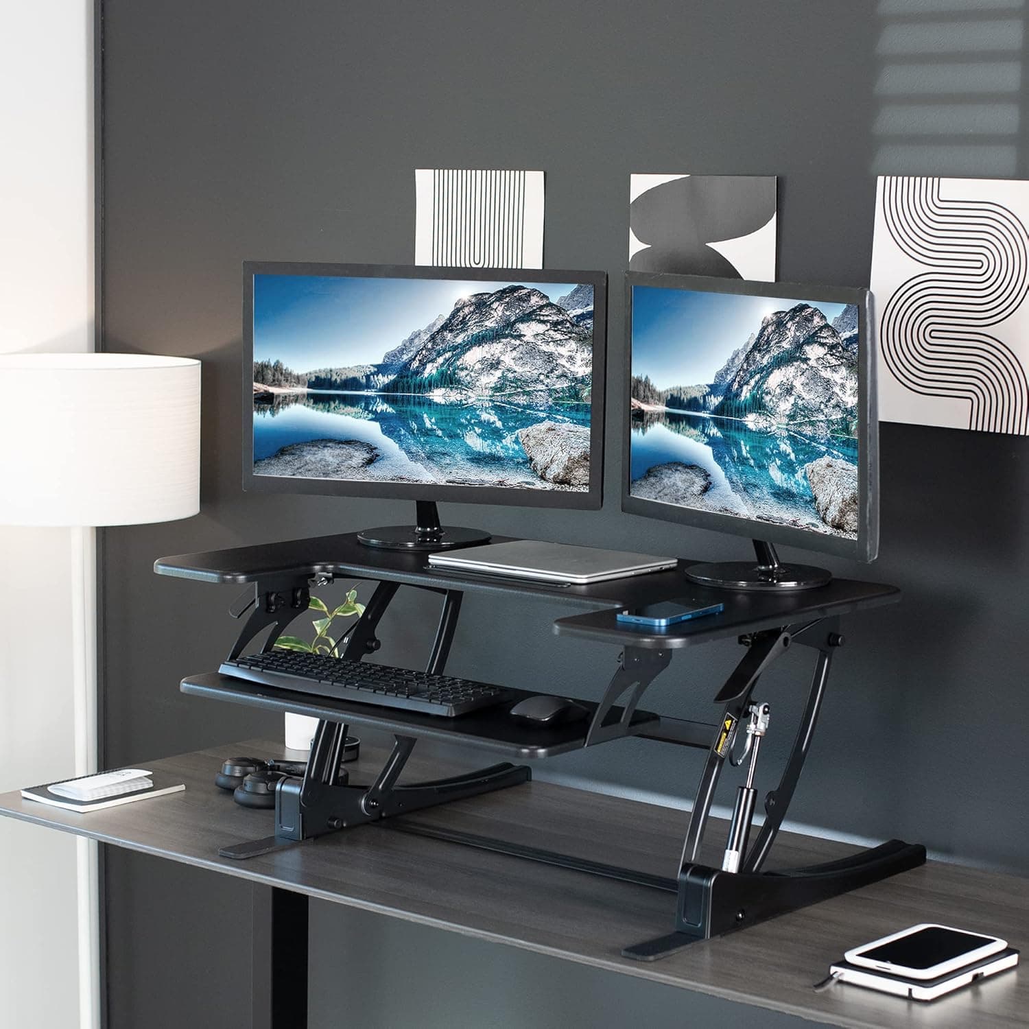 VIVO 36-Inch Height Adjustable Standing Desk Converter V Series thumbnail 2